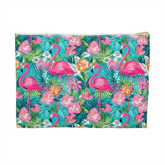Pink Paradise Accessory Pouch - Large / White zipper - Bags