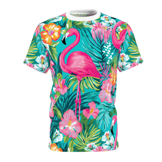 Pink Paradise All-Over-Print T-Shirt - White stitching / 4 oz. / S - All Over Prints