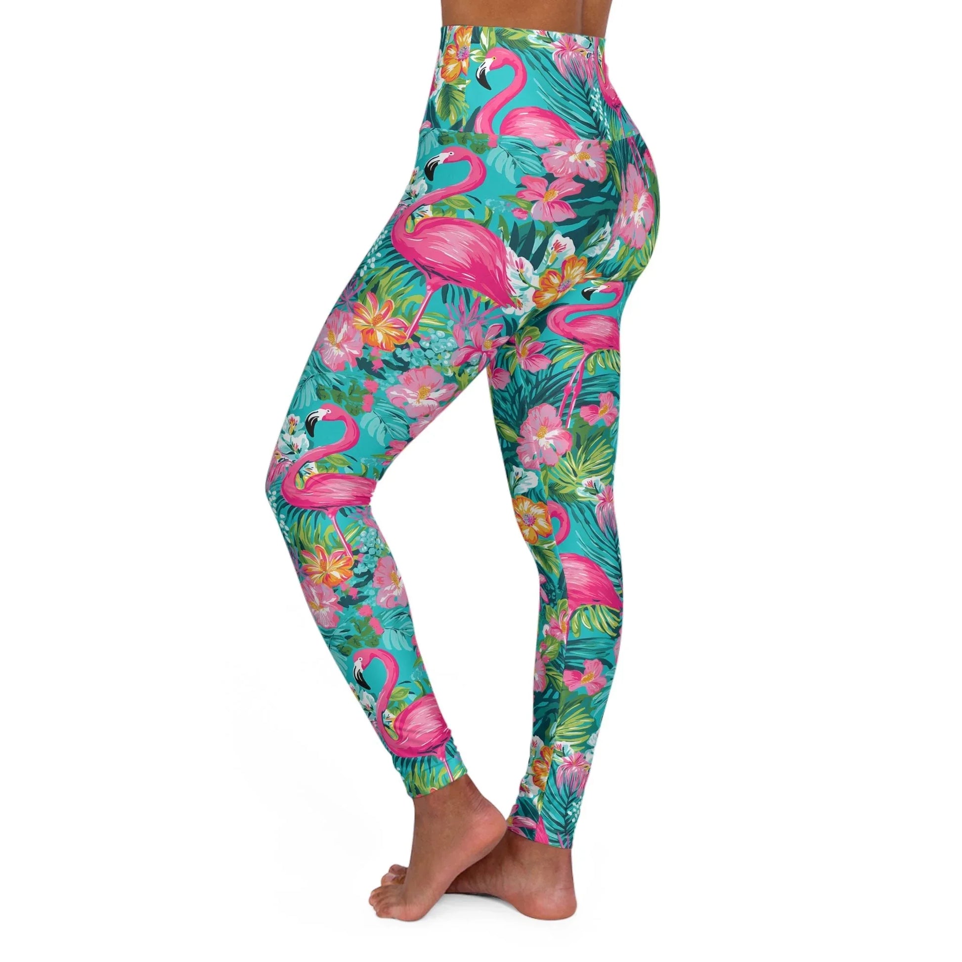 Pink Paradise High Waisted Yoga Leggings - All Over Prints