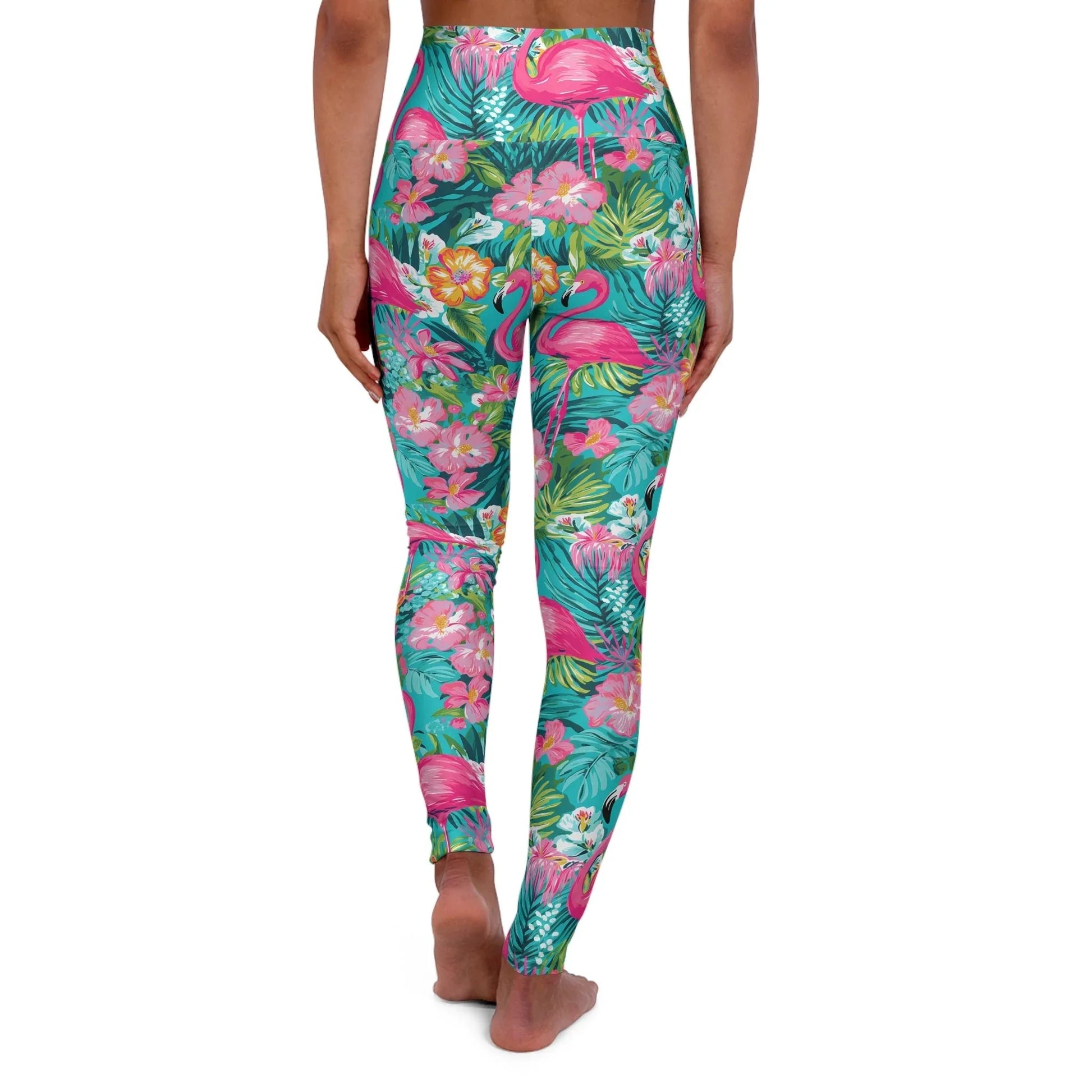 Pink Paradise High Waisted Yoga Leggings - All Over Prints