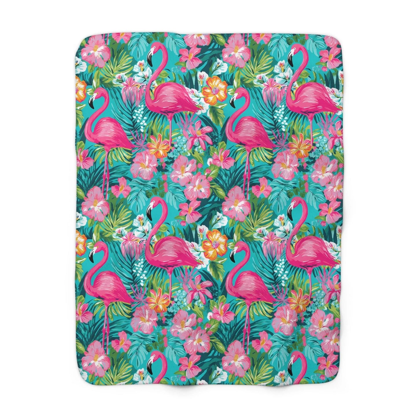 Pink Paradise Sherpa Fleece Blanket - 50’’ × 60’’ - Home Decor