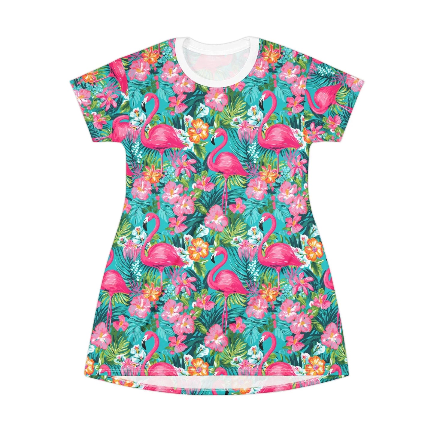 Pink Paradise T-Shirt Dress - XS - All Over Prints