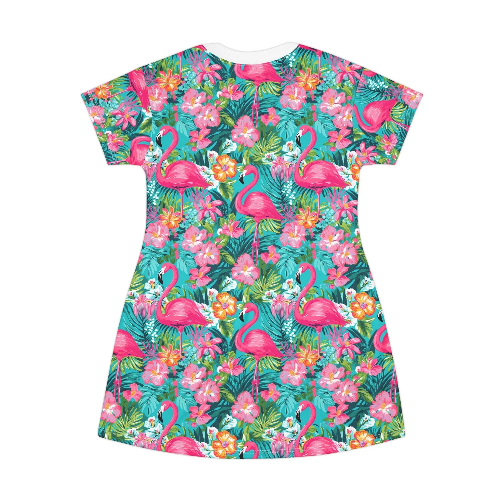 Pink Paradise T-Shirt Dress - All Over Prints