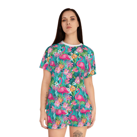 Pink Paradise Women’s Short Pajama Set - All Over Prints