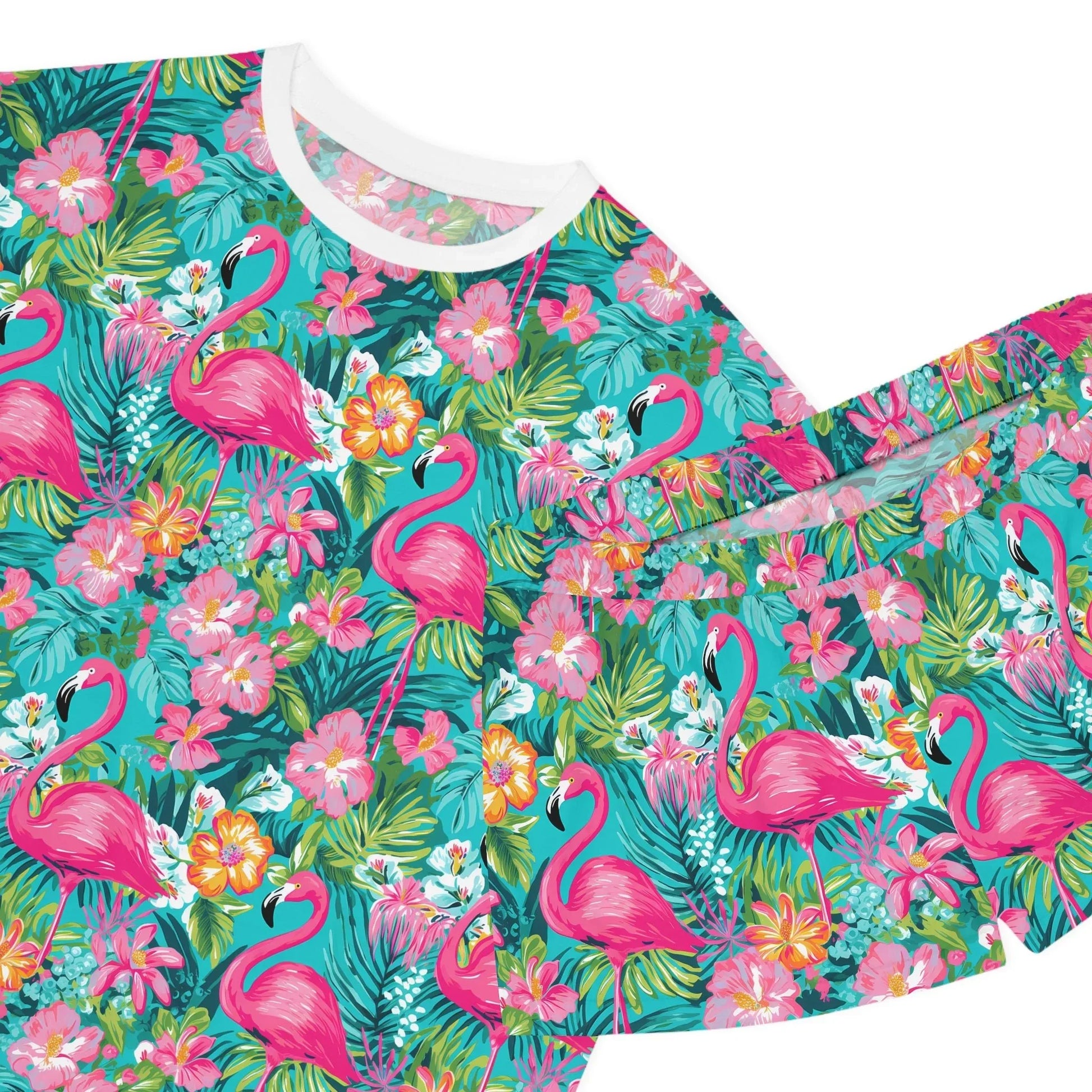 Pink Paradise Women’s Short Pajama Set - All Over Prints