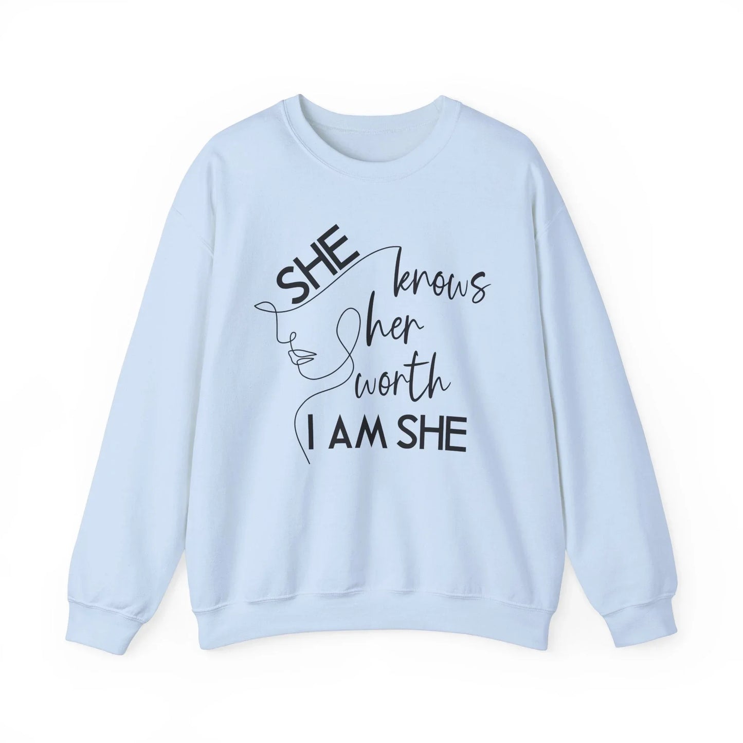 Priceless Confidence Sweatshirt - Light Blue / S