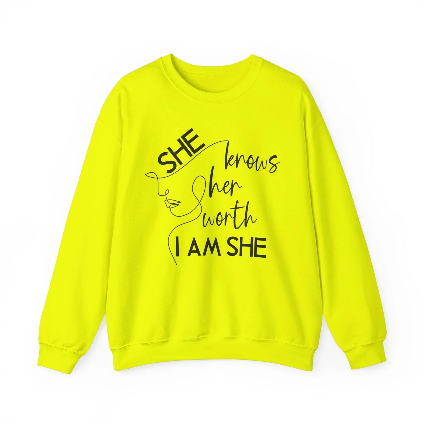 Priceless Confidence Sweatshirt - Safety Green / S