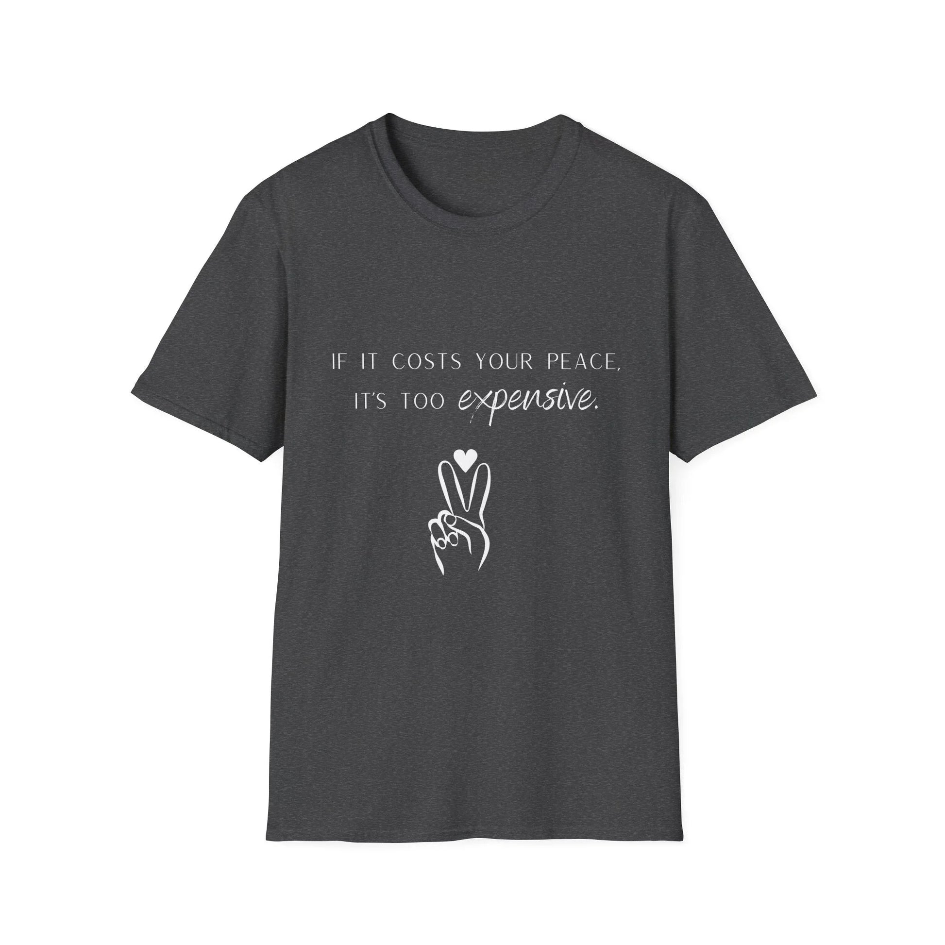 Priceless Peace | black | Unisex - Dark Heather / XS - T-Shirt