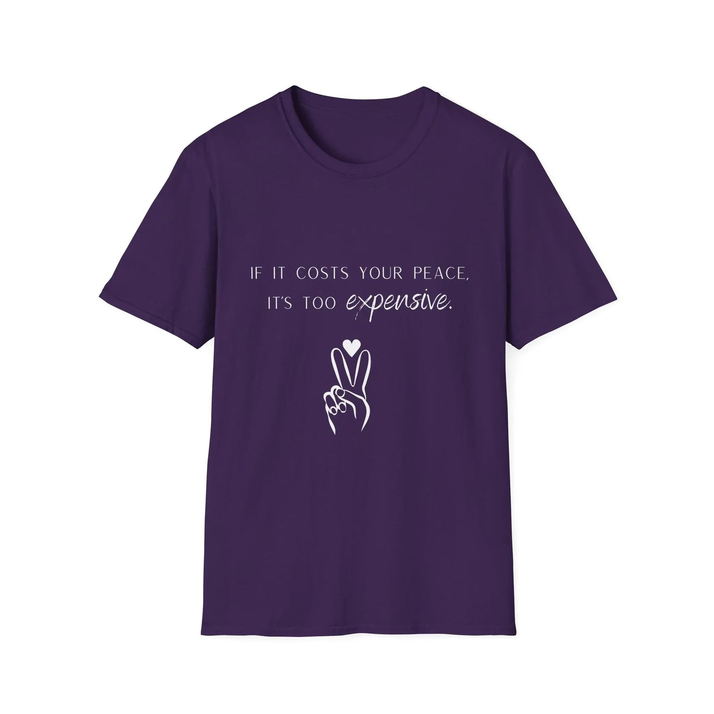 Priceless Peace | black | Unisex - Purple / S - T-Shirt