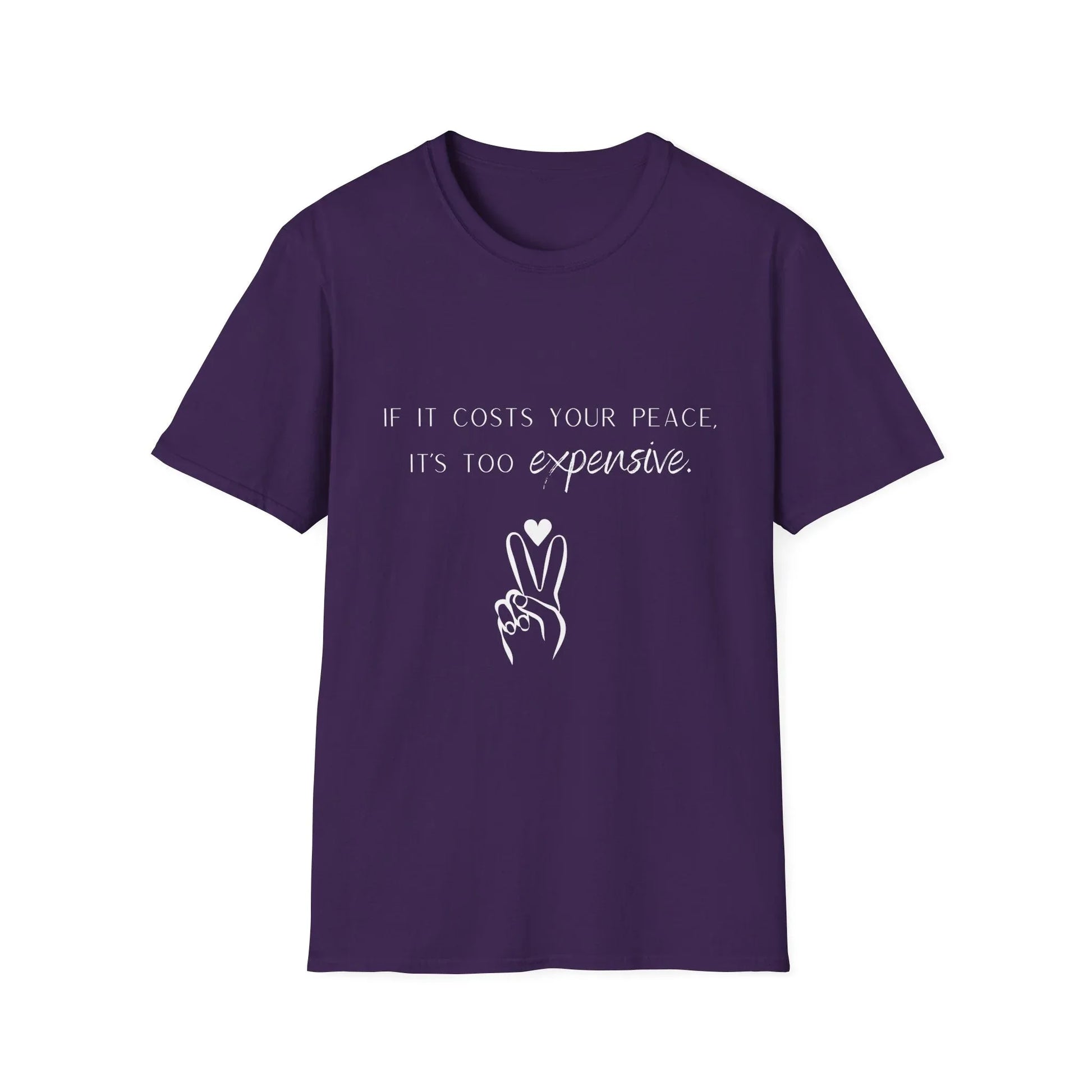 Priceless Peace | black | Unisex - Purple / S - T-Shirt
