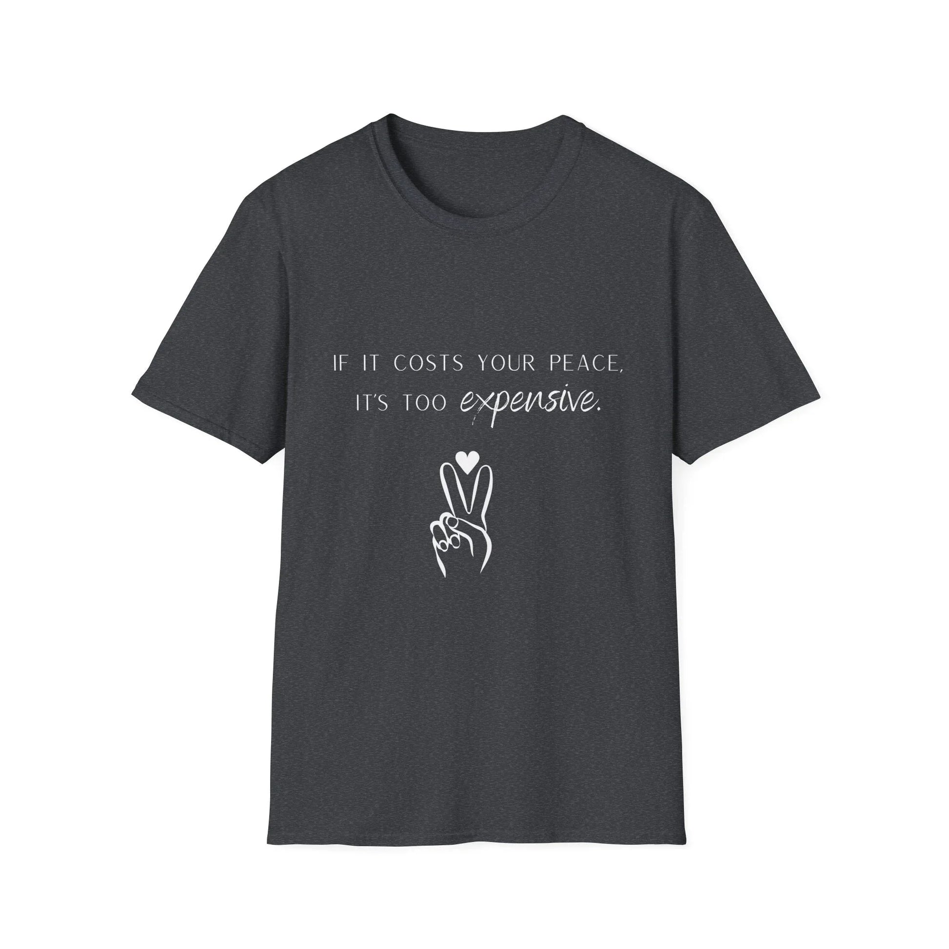 Priceless Peace | black | Unisex - Dark Heather Grey / XS - T-Shirt