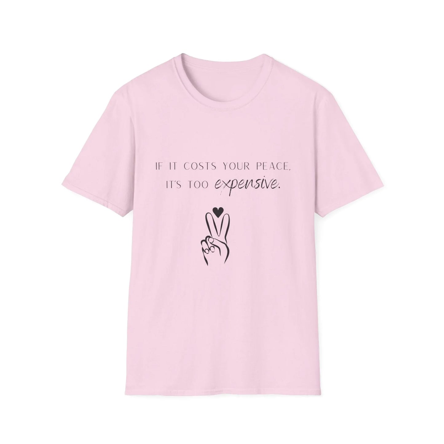 Priceless Peace | white | Unisex - Light Pink / S - T-Shirt
