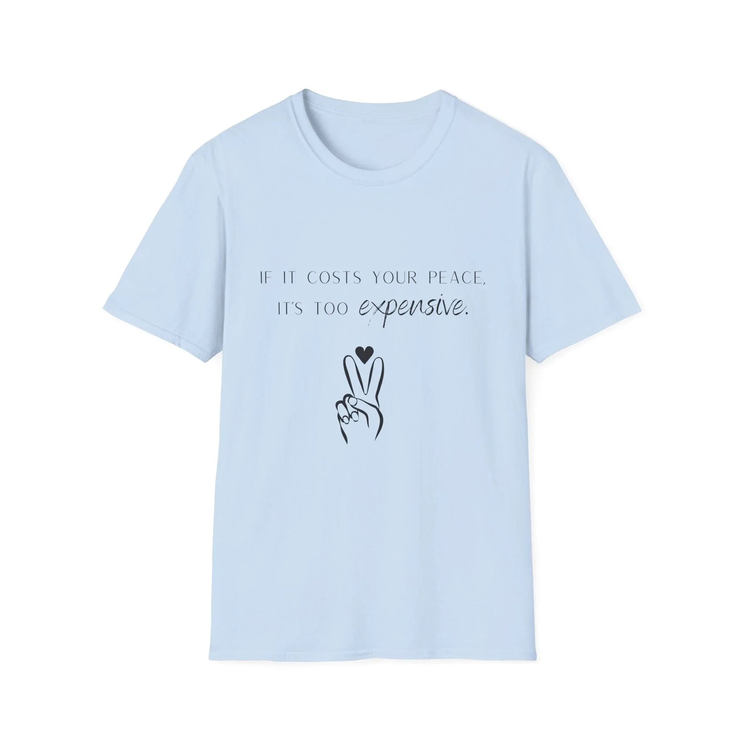 Priceless Peace | white | Unisex - Light Blue / S - T-Shirt