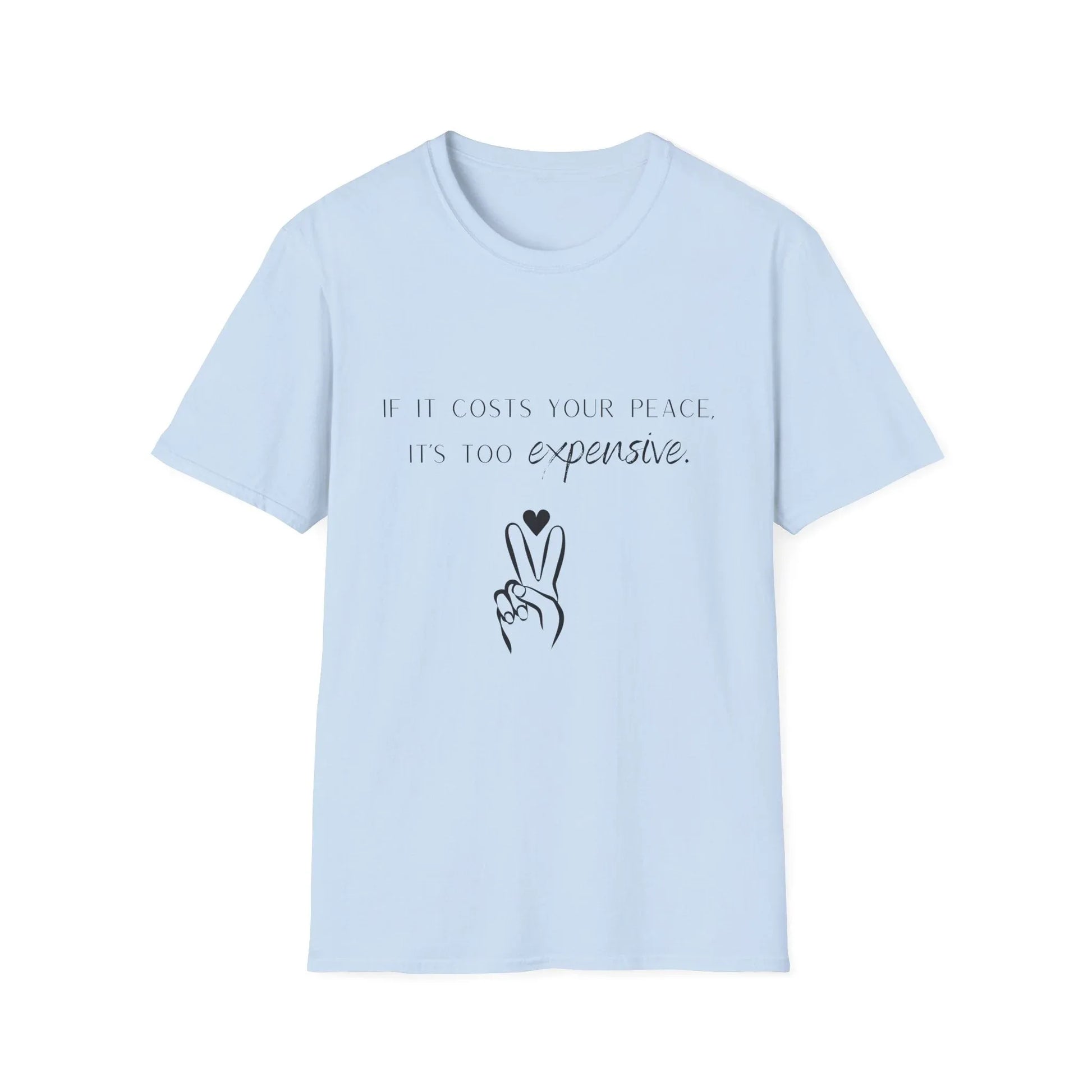 Priceless Peace | white | Unisex - Light Blue / S - T-Shirt
