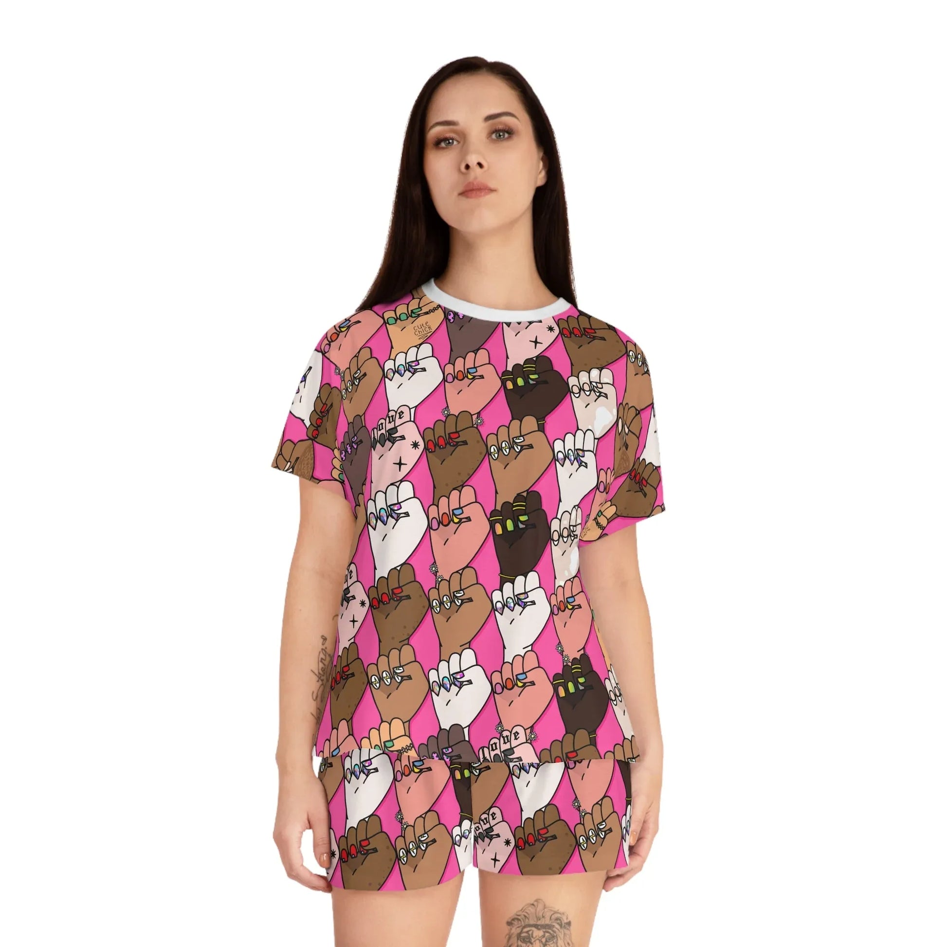 Raising Our Voices Short Pajama Set - All Over Prints
