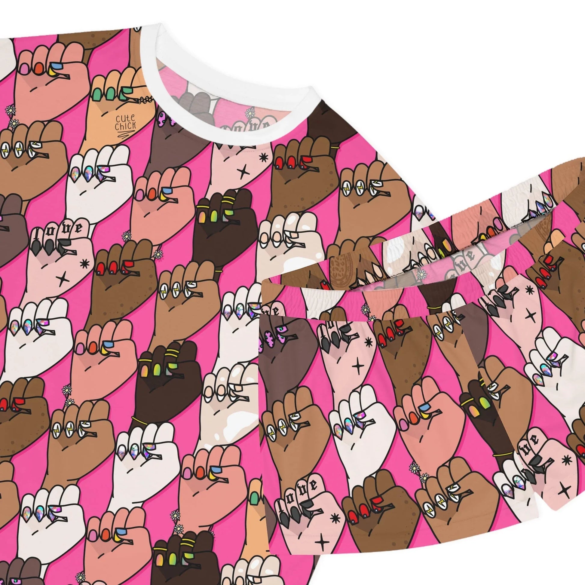 Raising Our Voices Short Pajama Set - All Over Prints