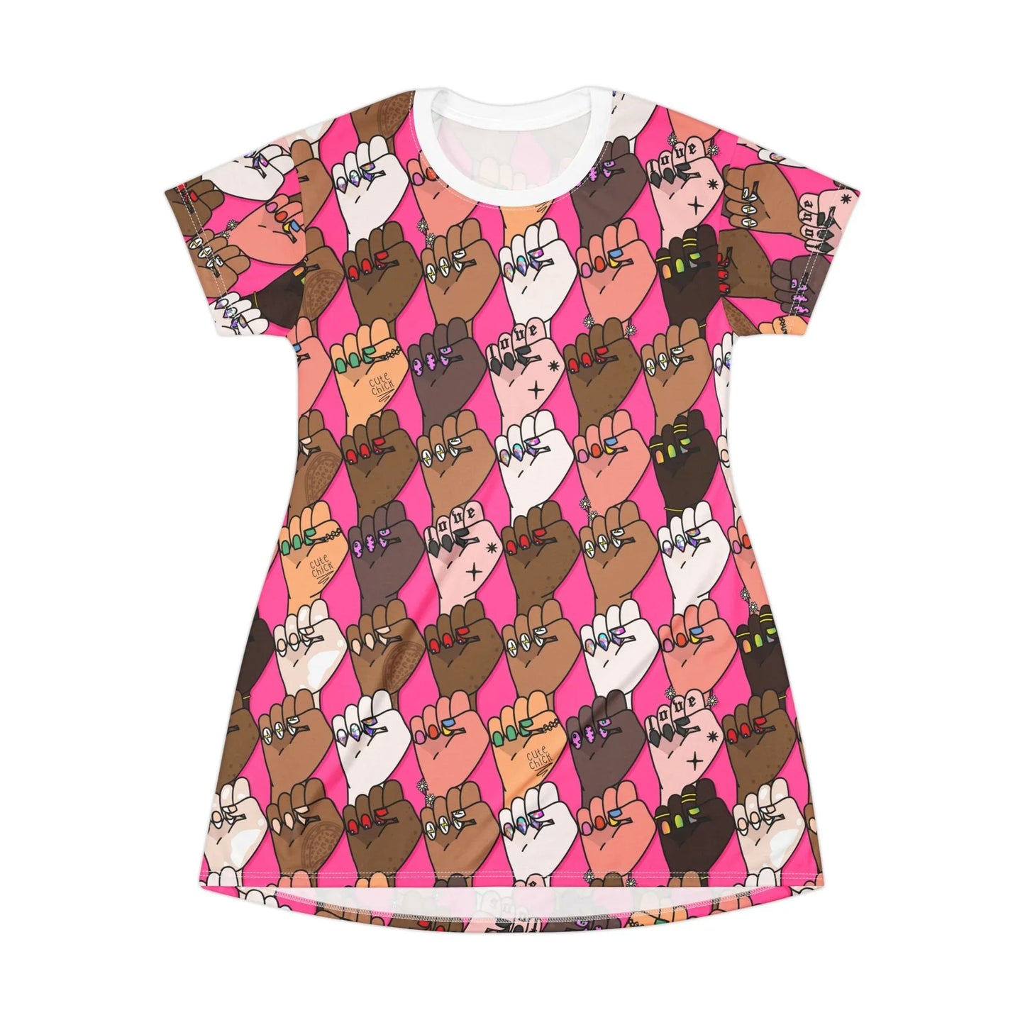 Raising Our Voices T-Shirt Dress - XS - All Over Prints