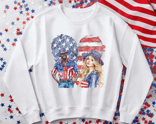 Red White & Love Sweatshirt | Unisex