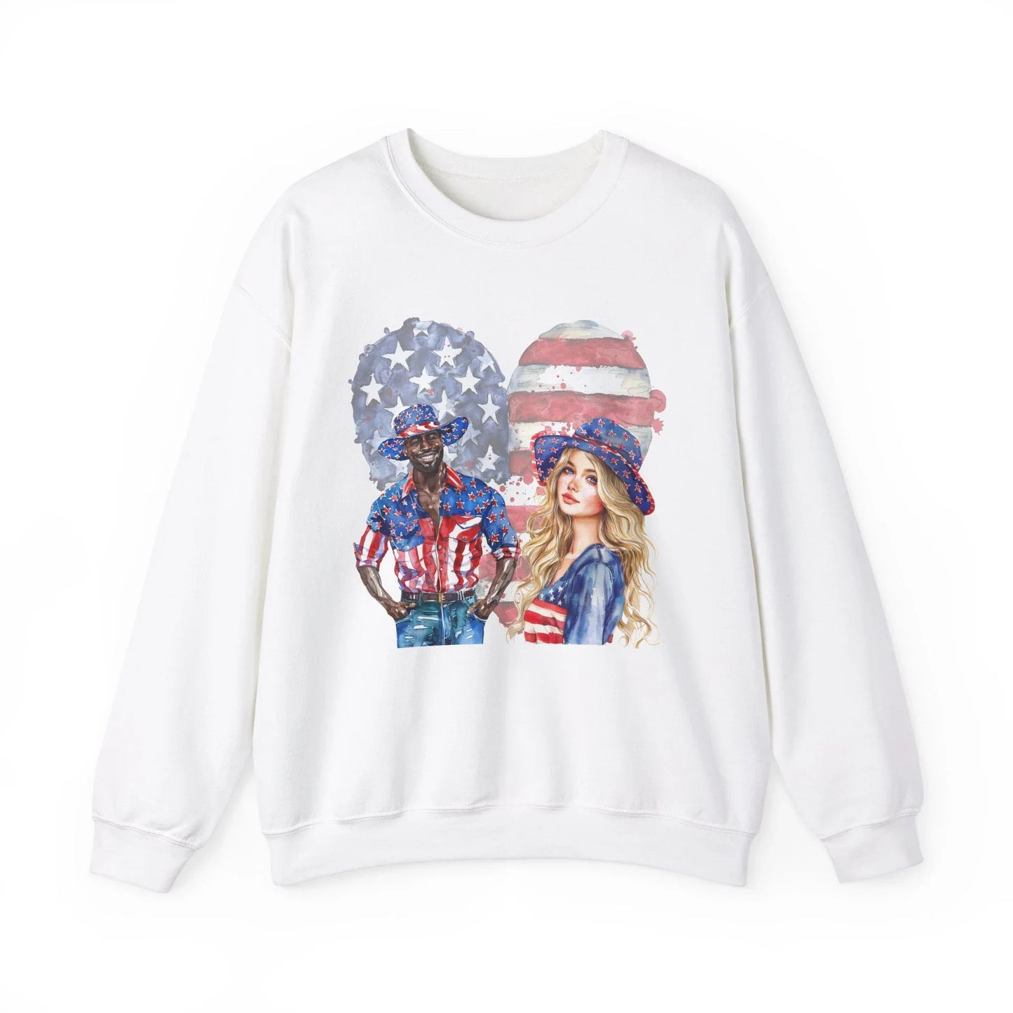 Red White & Love Sweatshirt | Unisex - S
