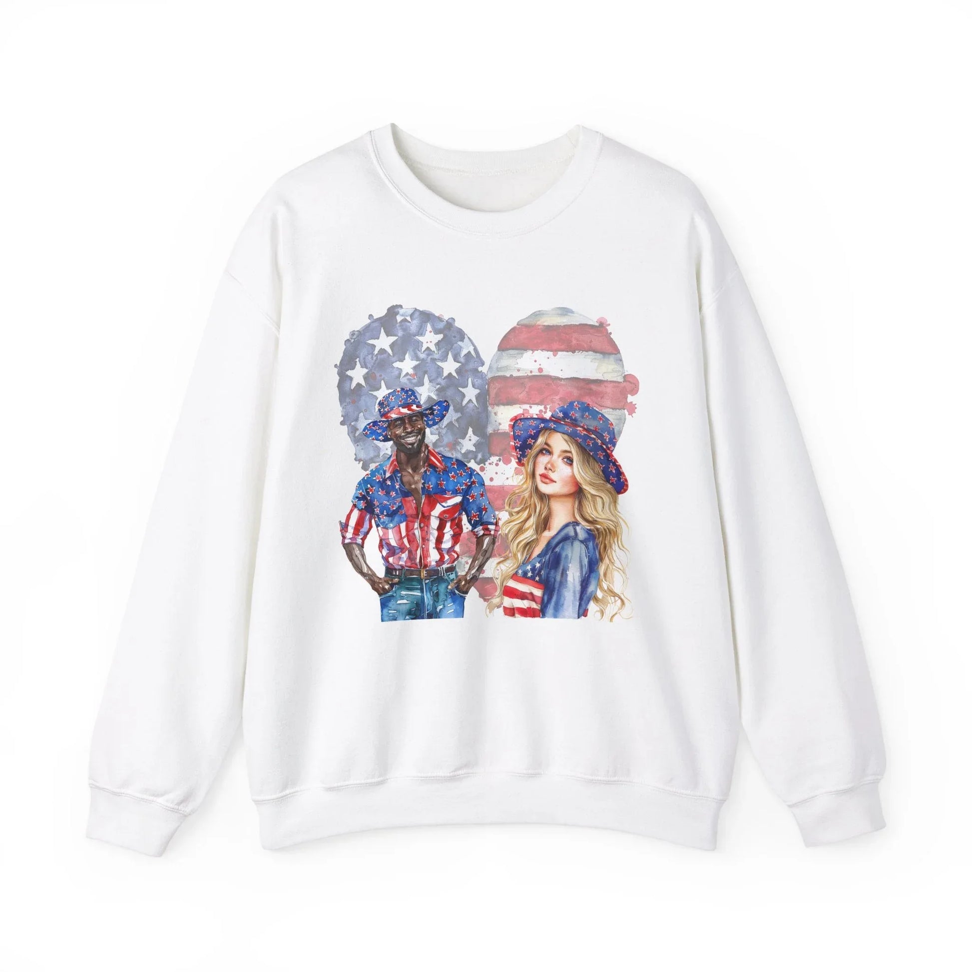 Red White & Love Sweatshirt | Unisex - S
