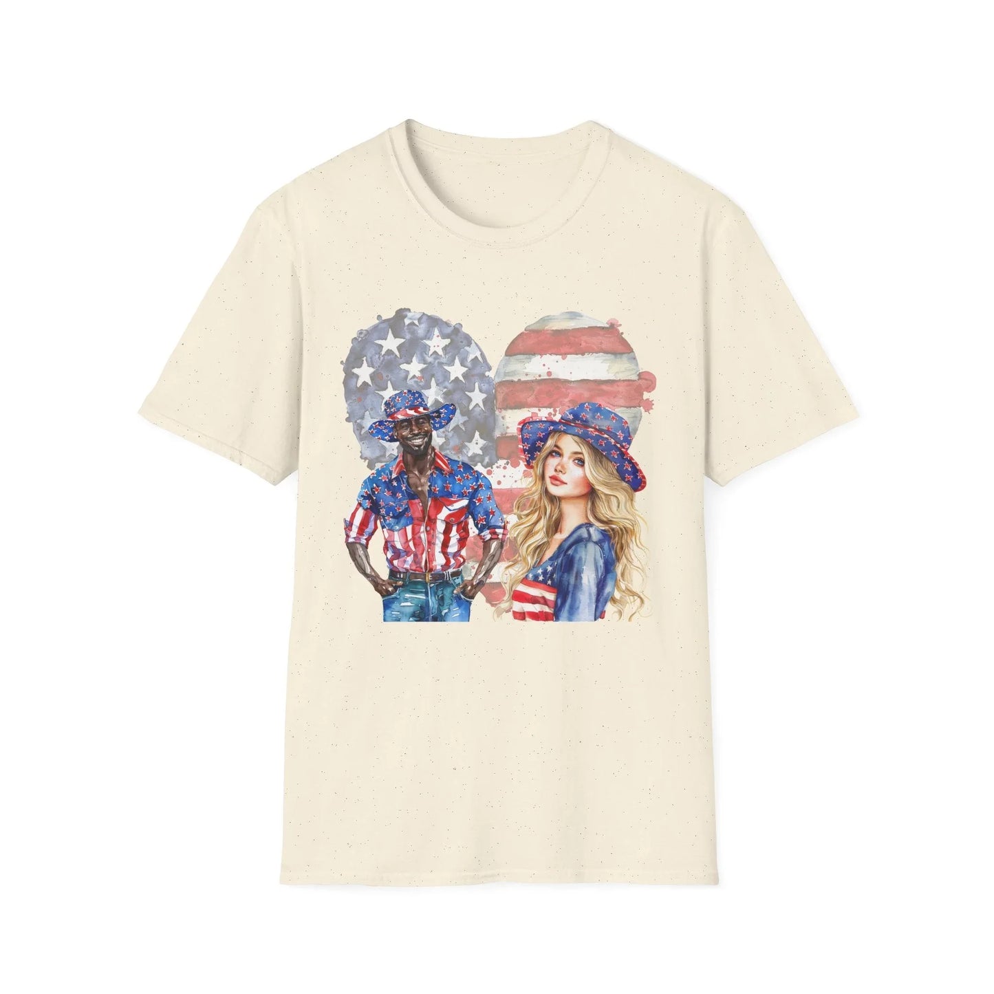 Red White & Love T-Shirt | Unisex - S / Natural