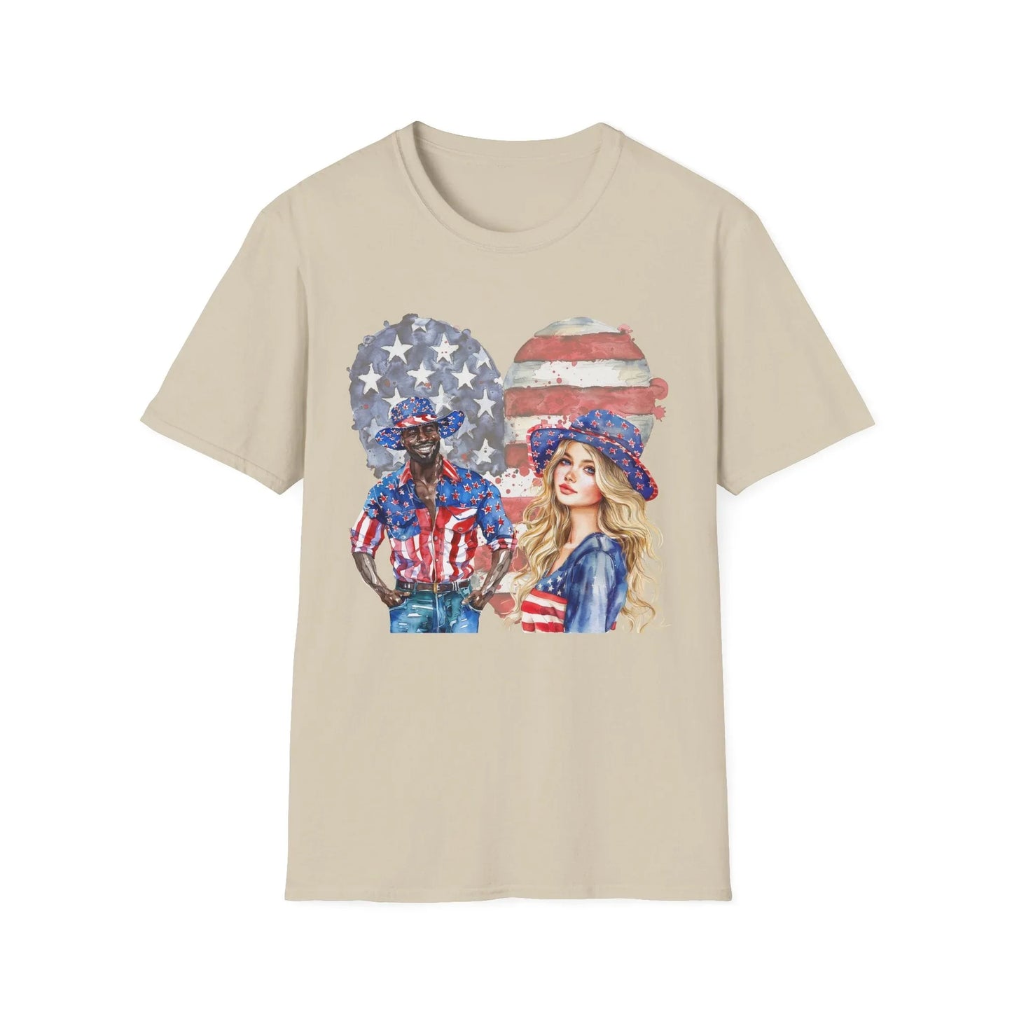 Red White & Love T-Shirt | Unisex - S / Sand