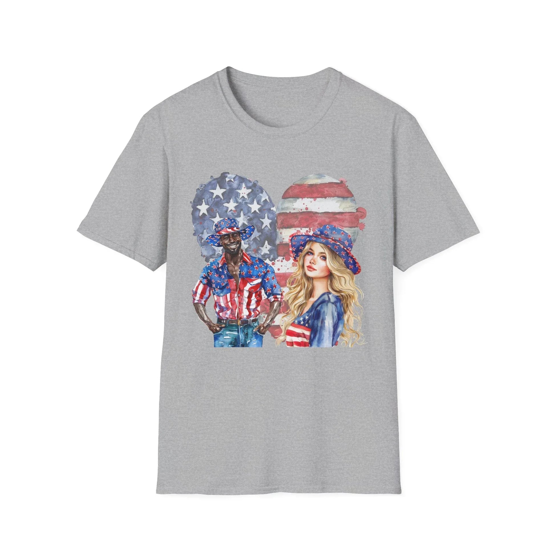 Red White & Love T-Shirt | Unisex - XS / Sport Grey