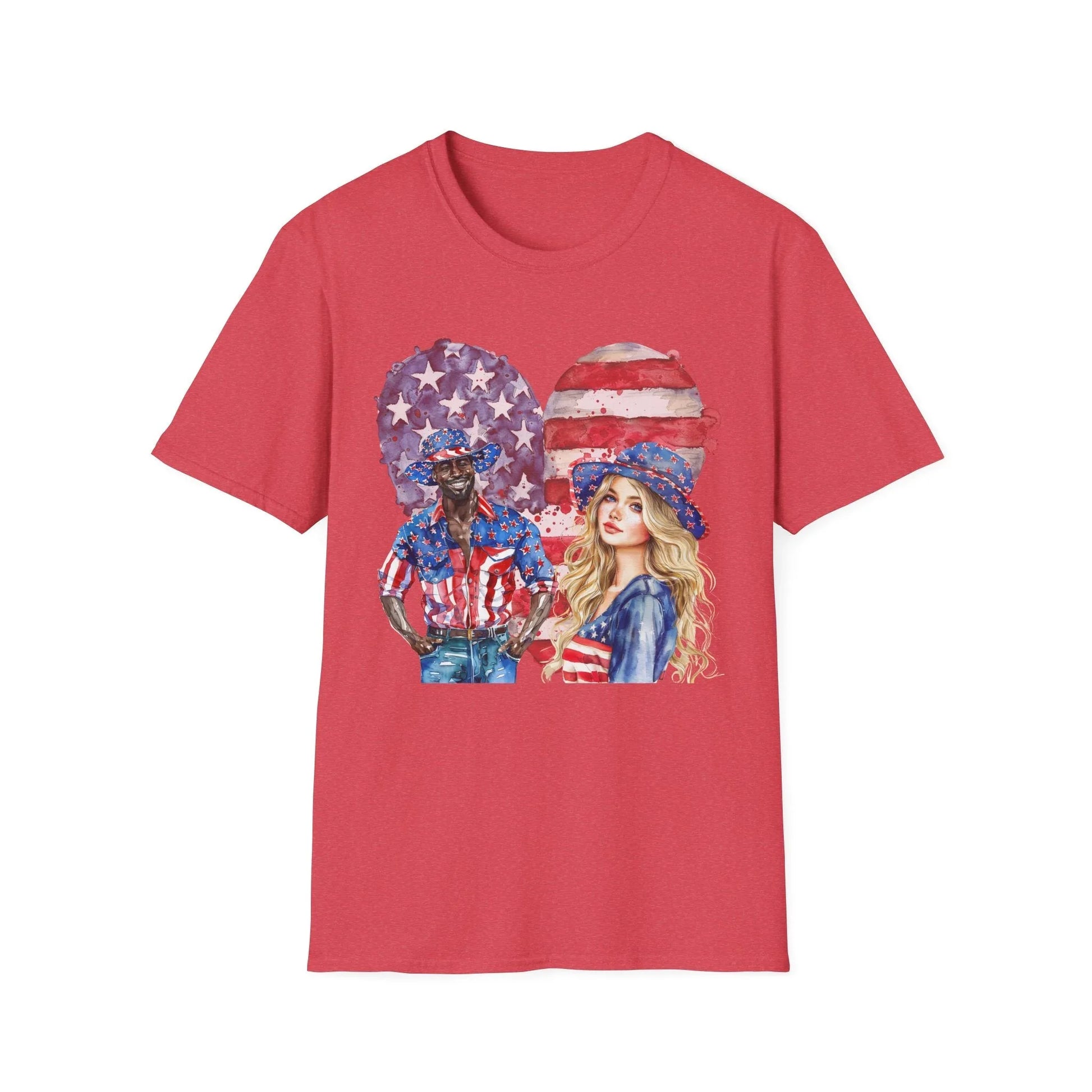 Red White & Love T-Shirt | Unisex - S / Heather