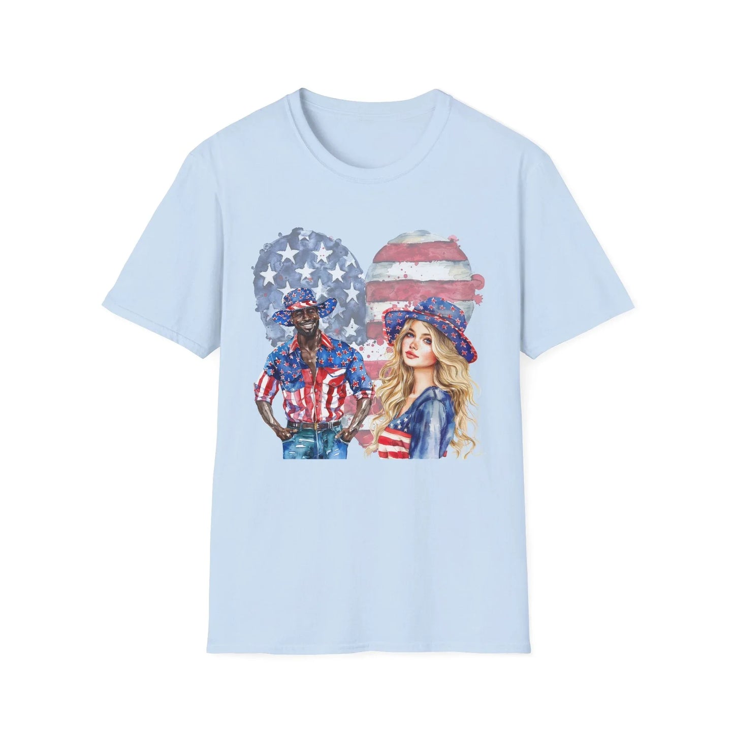 Red White & Love T-Shirt | Unisex - S / Light Blue
