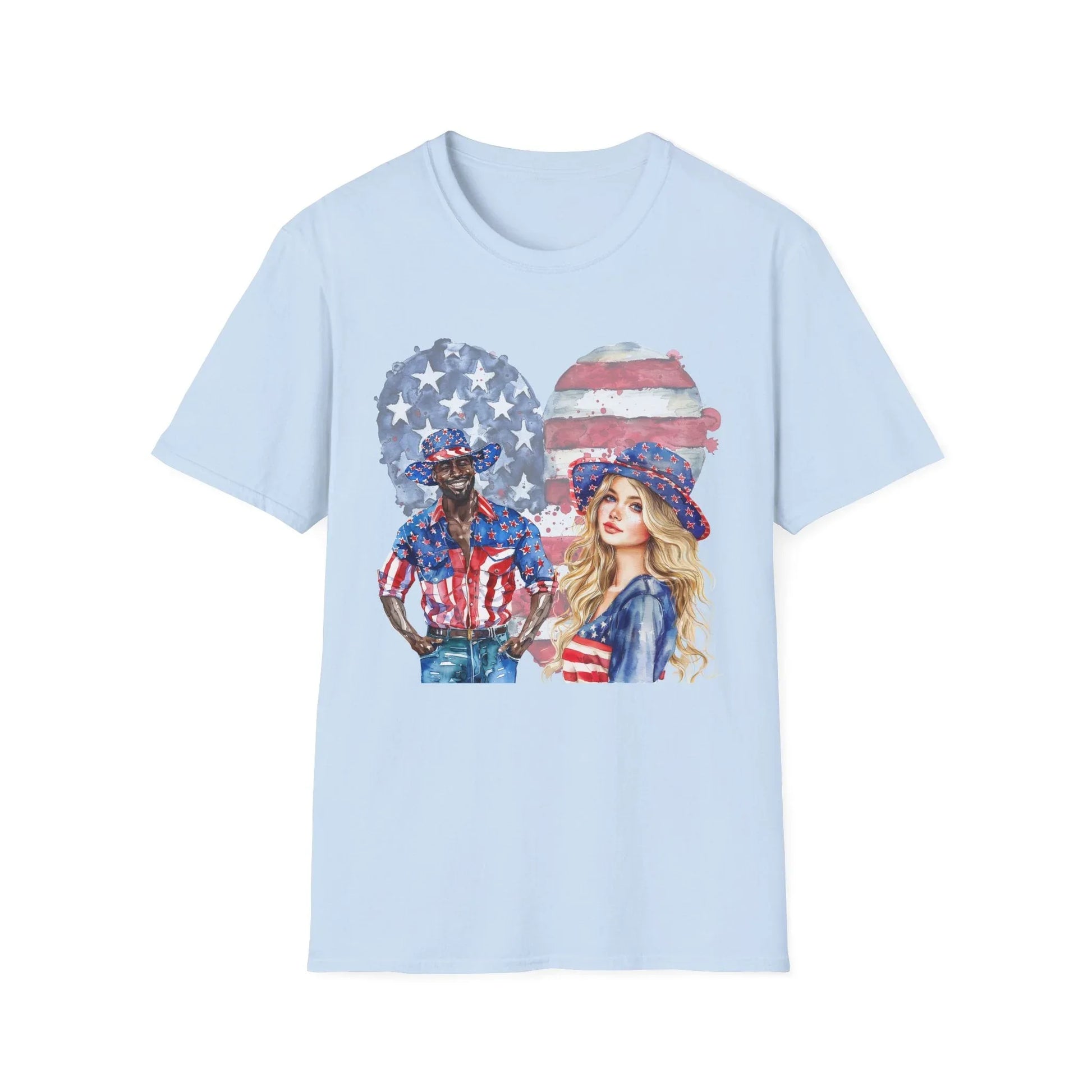 Red White & Love T-Shirt | Unisex - S / Light Blue