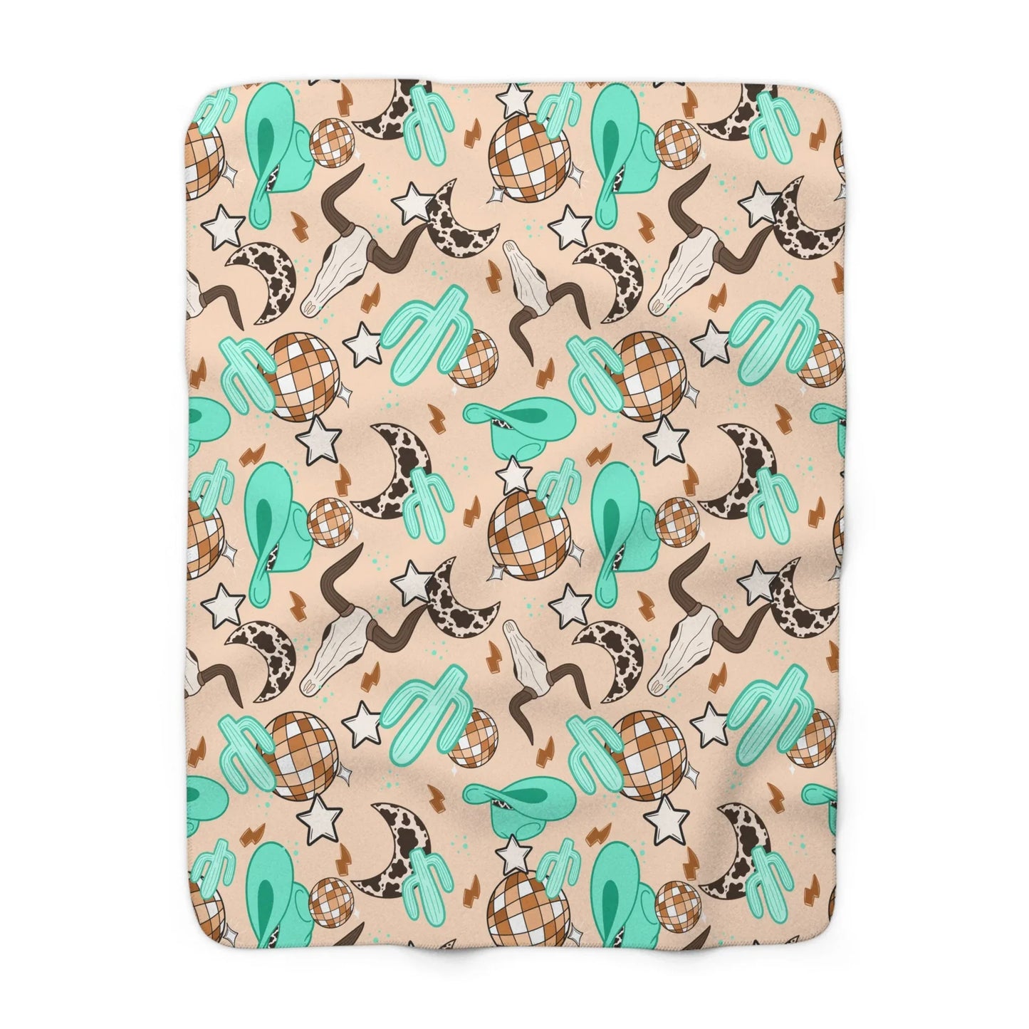 Rodeo Rave Sherpa Fleece Blanket - 50’’ × 60’’ - Home Decor
