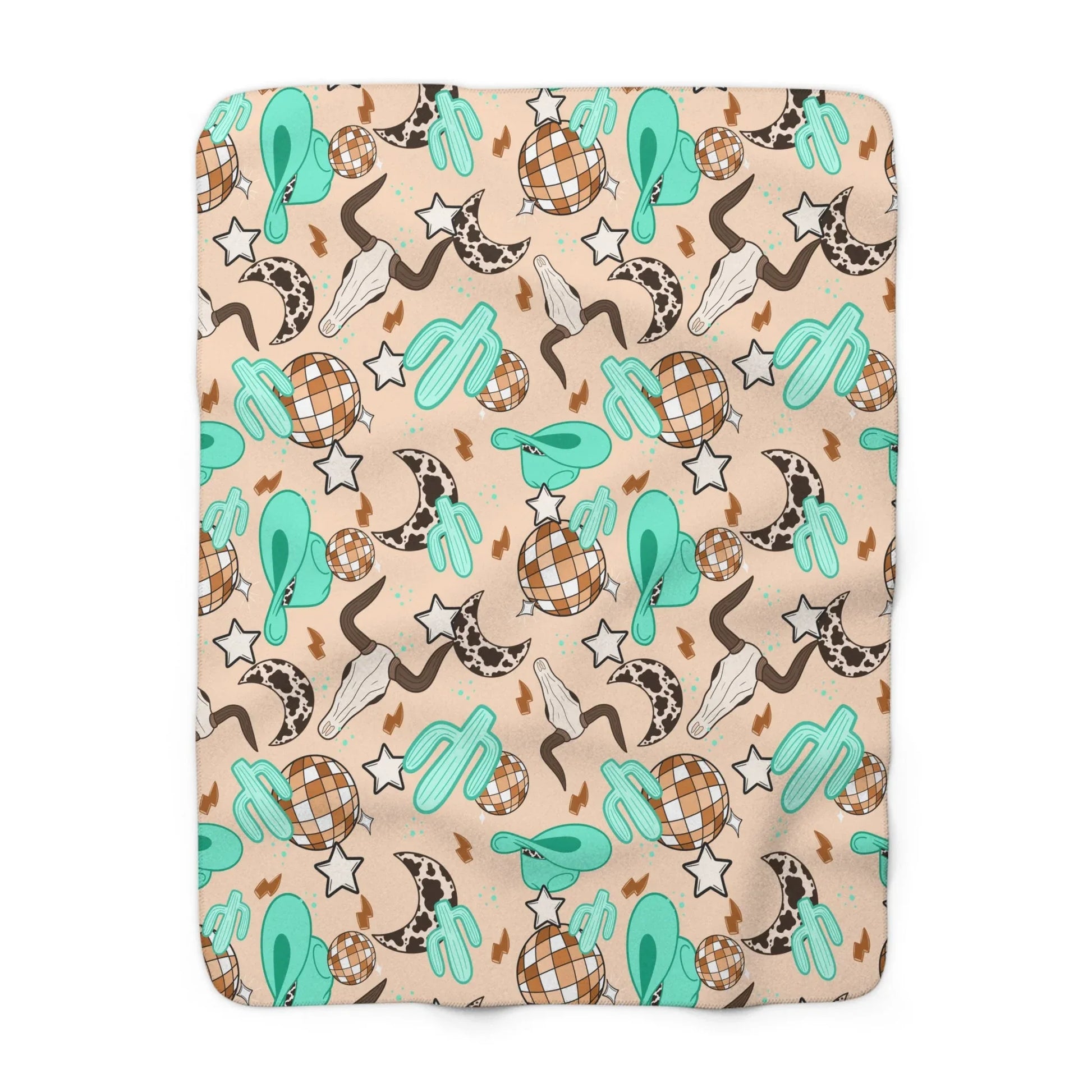 Rodeo Rave Sherpa Fleece Blanket - 50’’ × 60’’ - Home Decor
