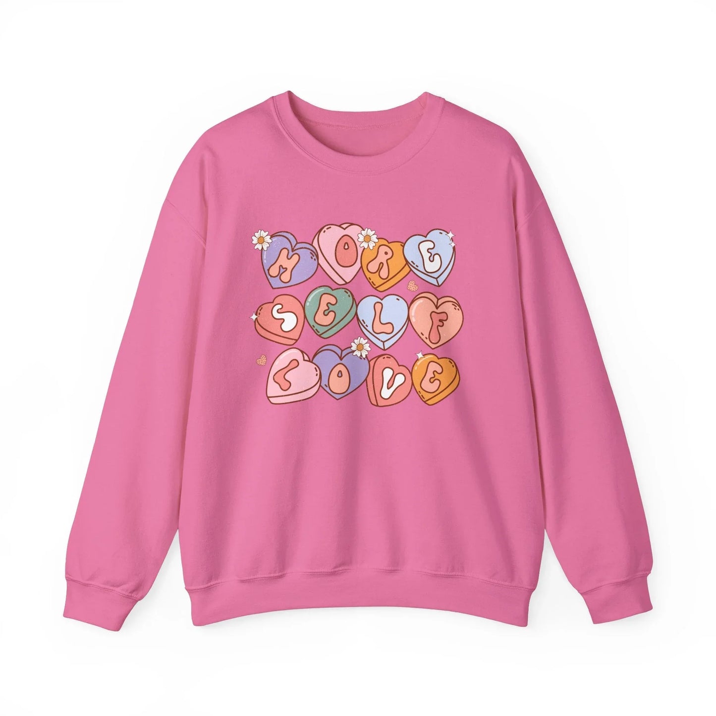 Self Love Sweatshirt - Safety Pink / S
