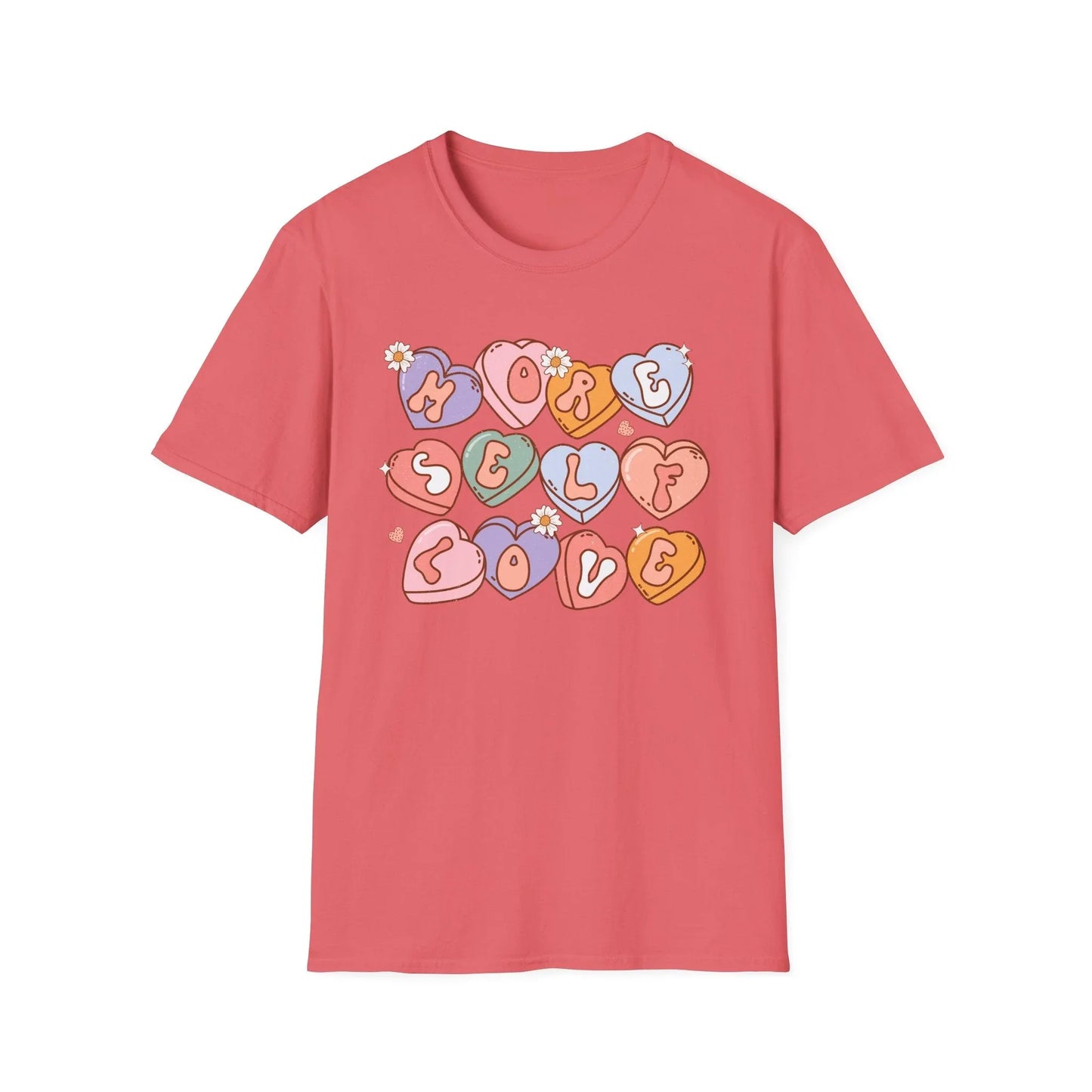Self Love T-Shirt - L / Coral Silk