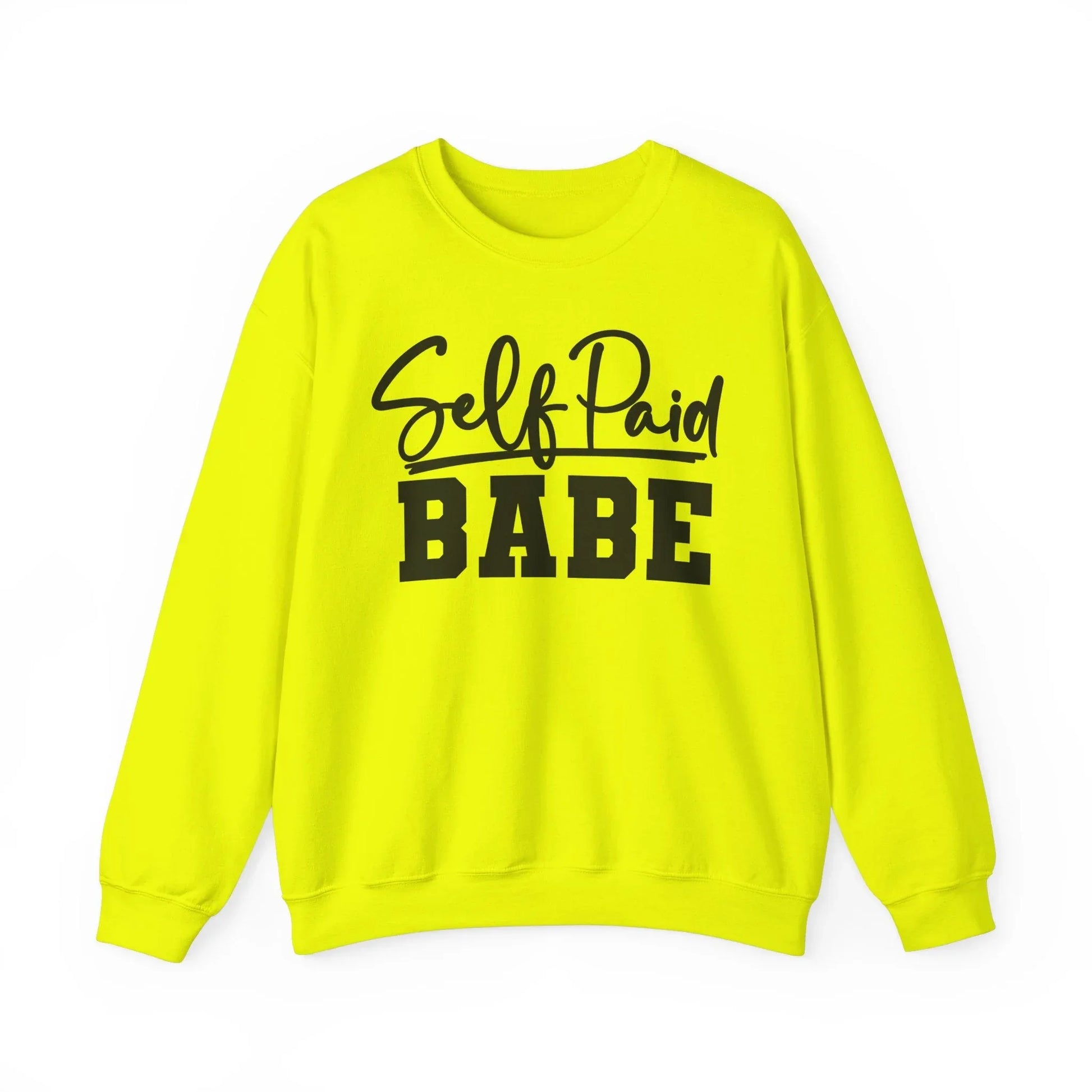 Self Paid Babe Sweatshirt - Safety Green / S