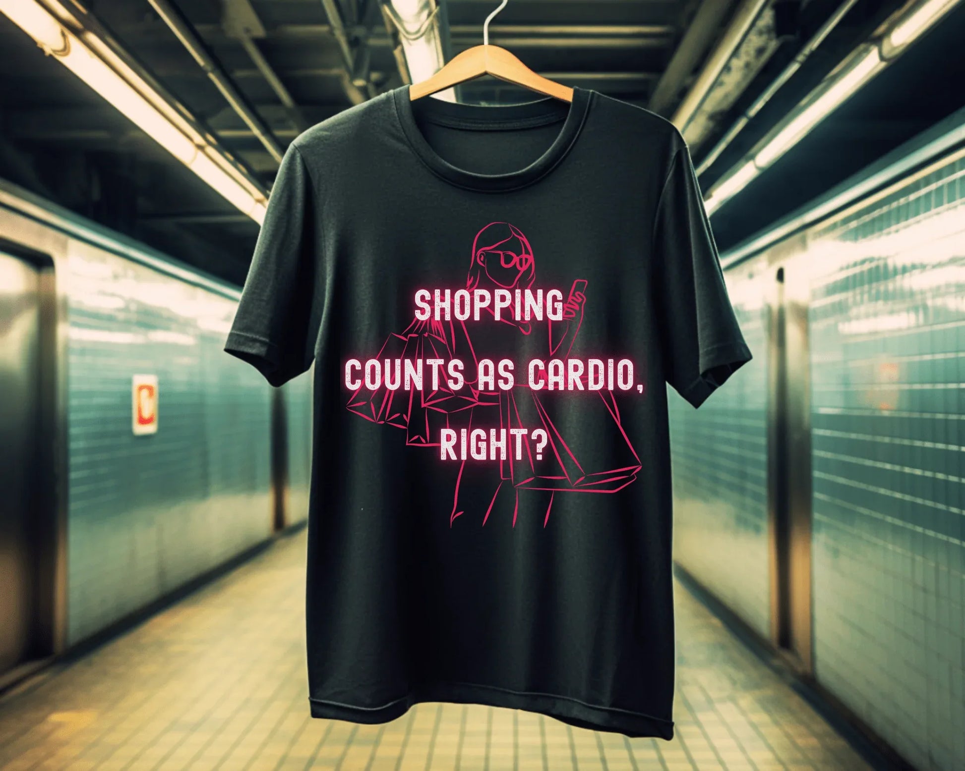 Shop ’Til You Drop | black | Unisex - T-Shirt