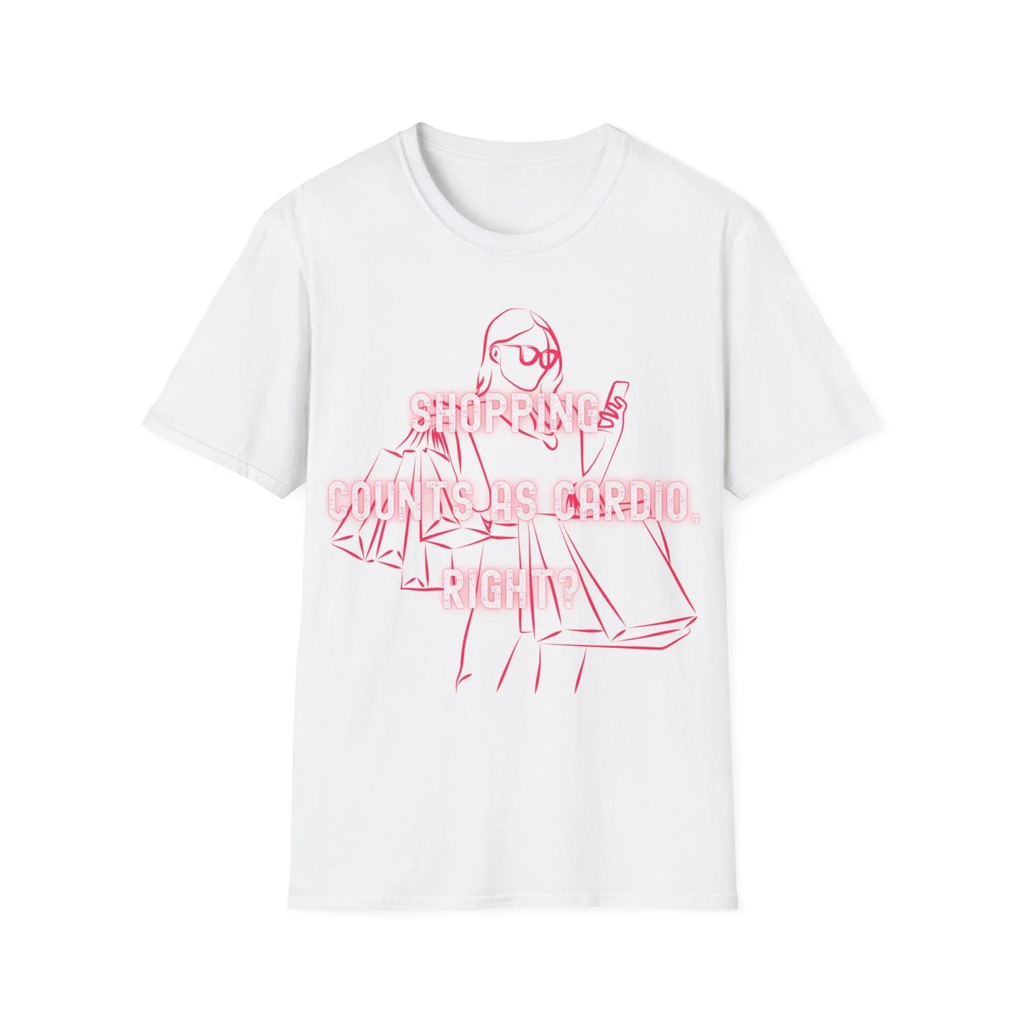 Shop ’Til You Drop | white | Unisex - White / S - T-Shirt