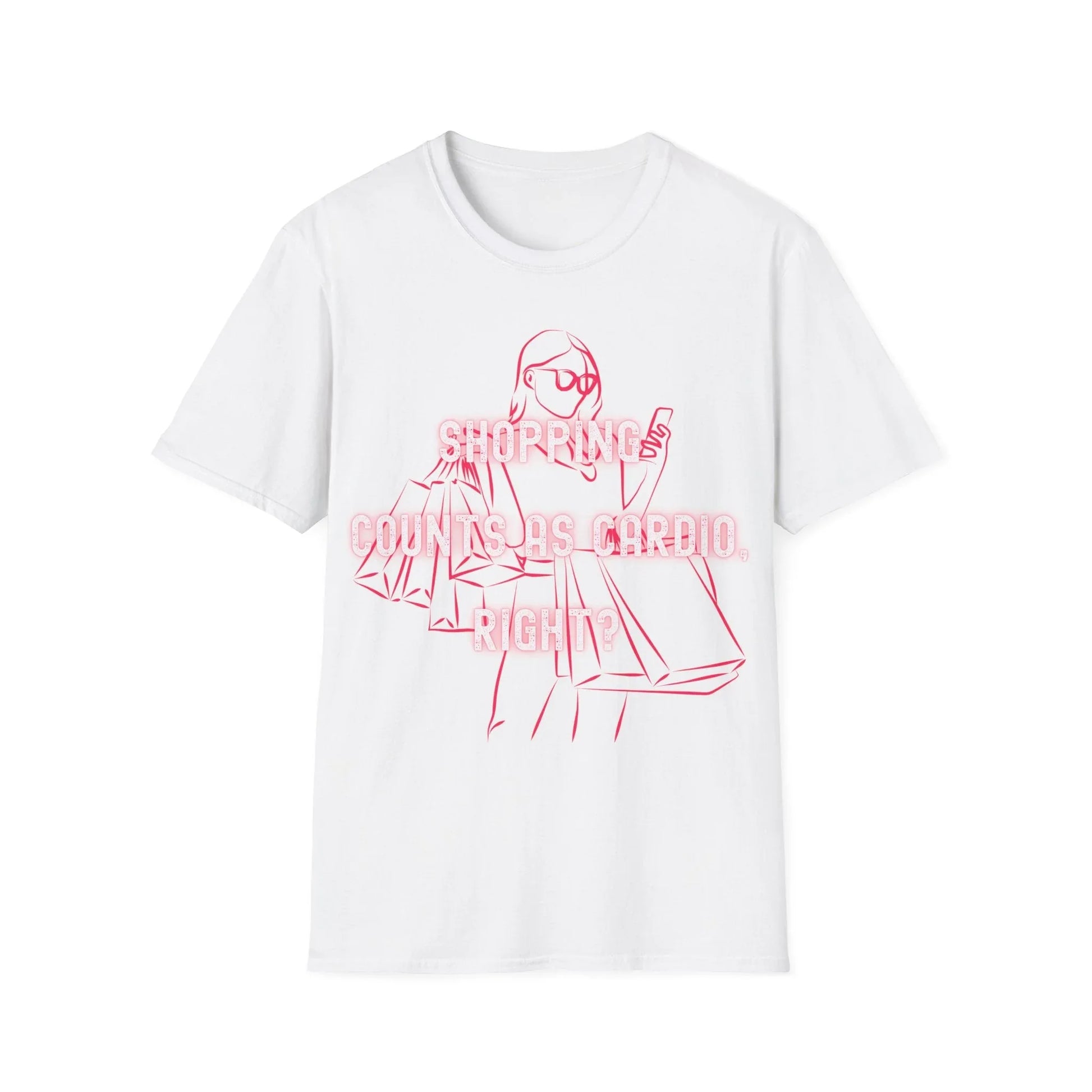 Shop ’Til You Drop | white | Unisex - White / S - T-Shirt