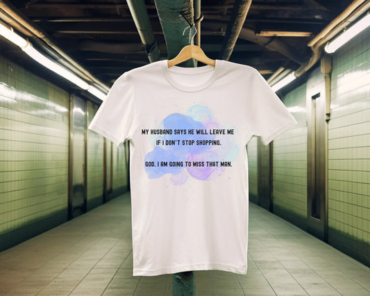 Shopaholic’s Dilemma | white | Unisex - T-Shirt