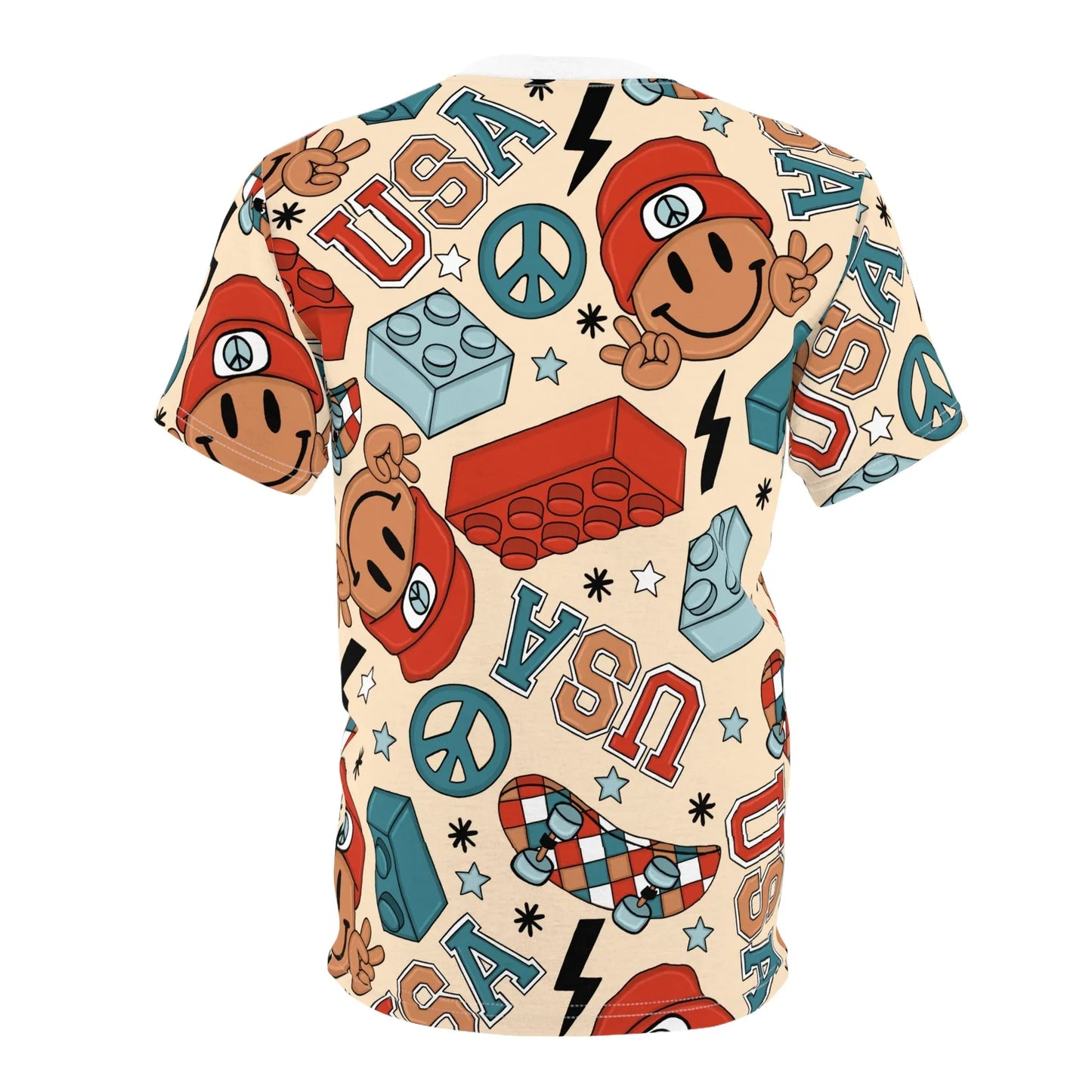 Smiles & Stripes All-Over-Print T-Shirt - All Over Prints