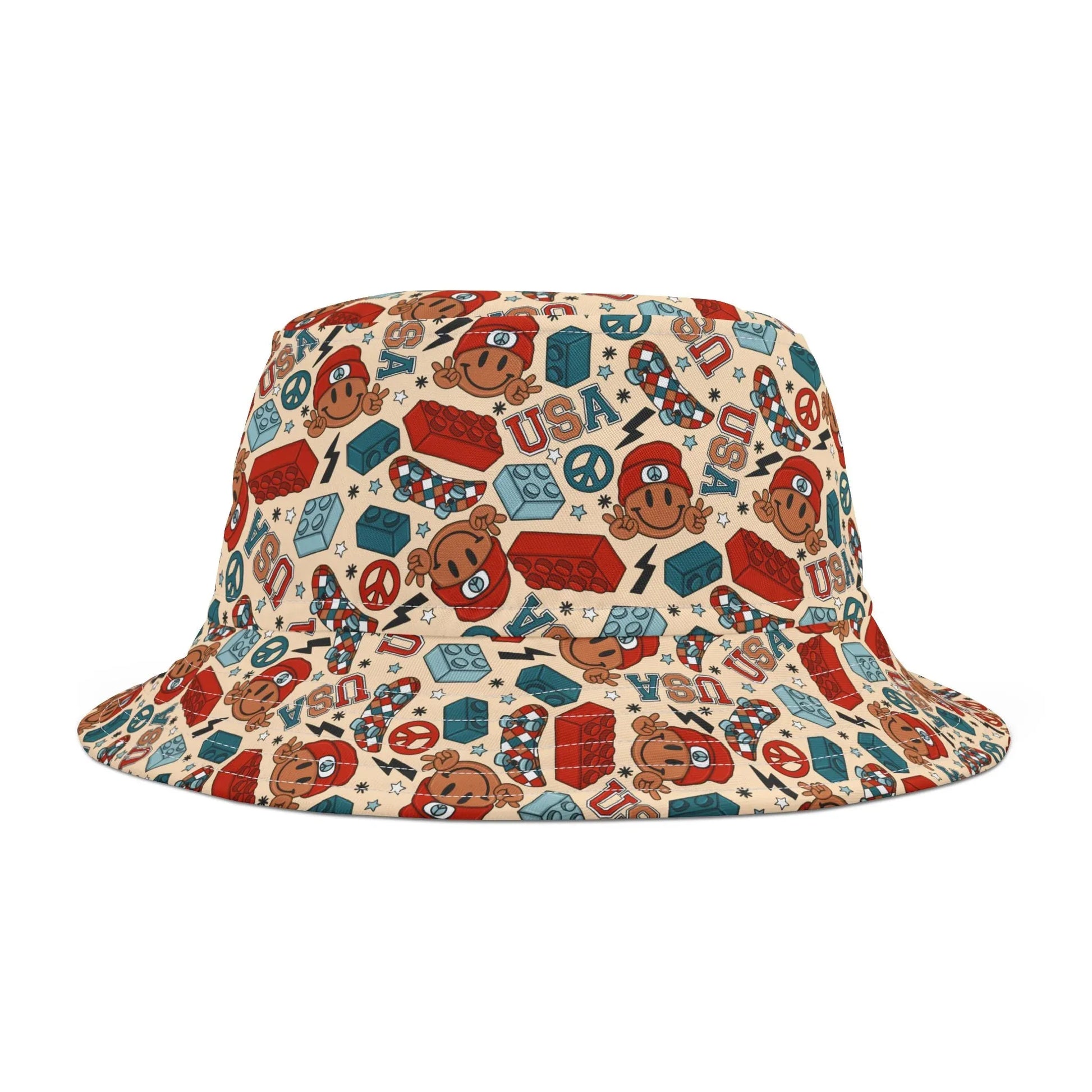 Smiles & Stripes Custom Bucket Hat - Hats