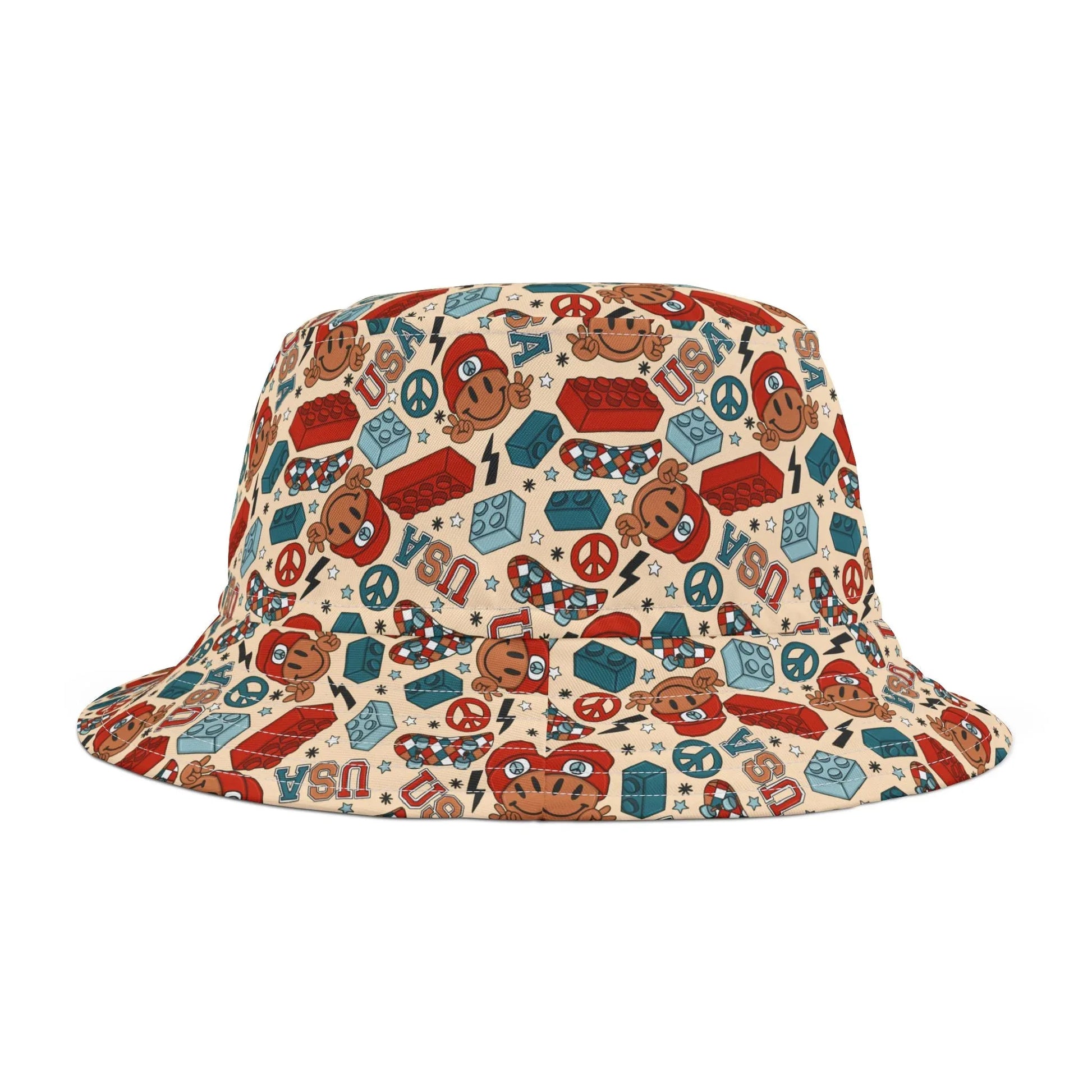 Smiles & Stripes Custom Bucket Hat - Hats