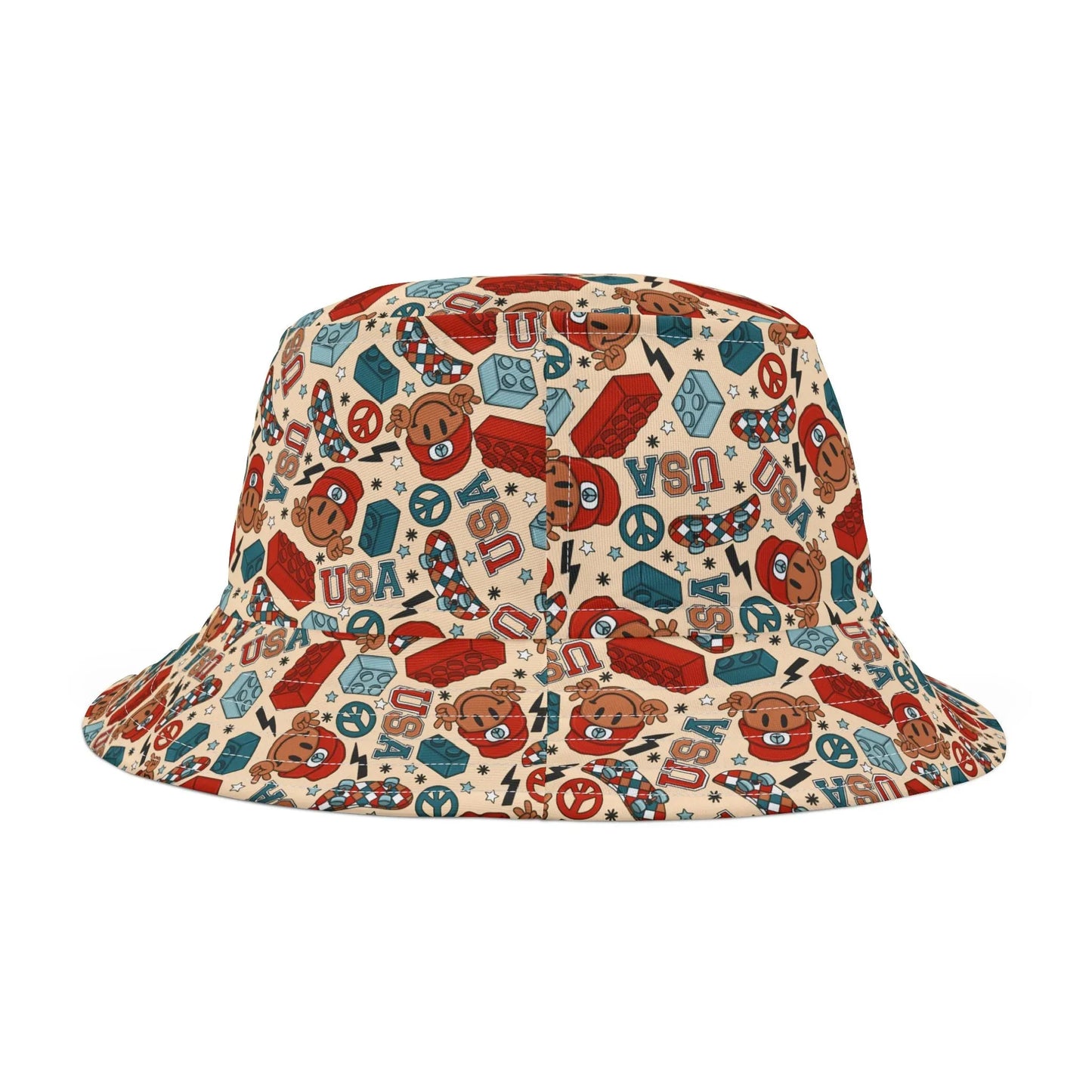 Smiles & Stripes Custom Bucket Hat - Hats