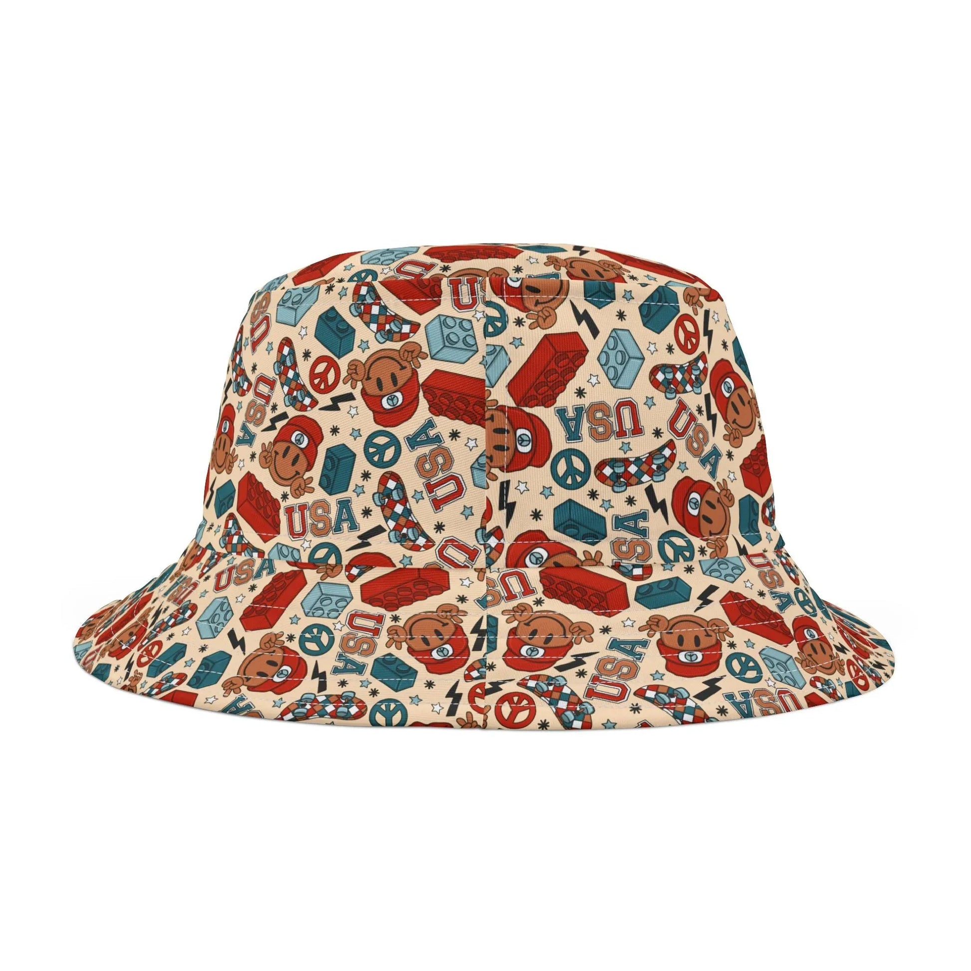 Smiles & Stripes Custom Bucket Hat - Hats