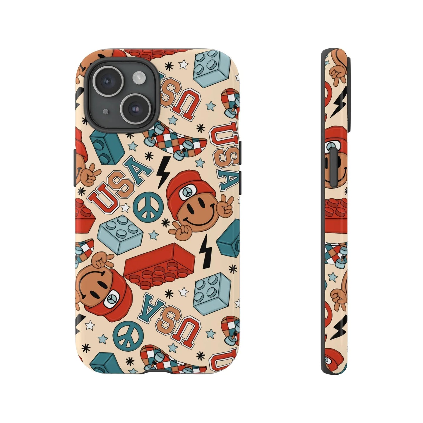 Smiles & Stripes iPhone Case - 15 / Glossy - Phone