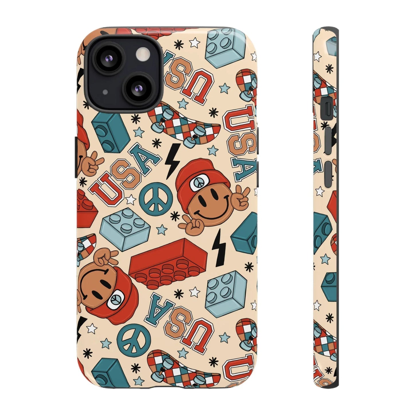 Smiles & Stripes iPhone Case - 13 / Glossy - Phone