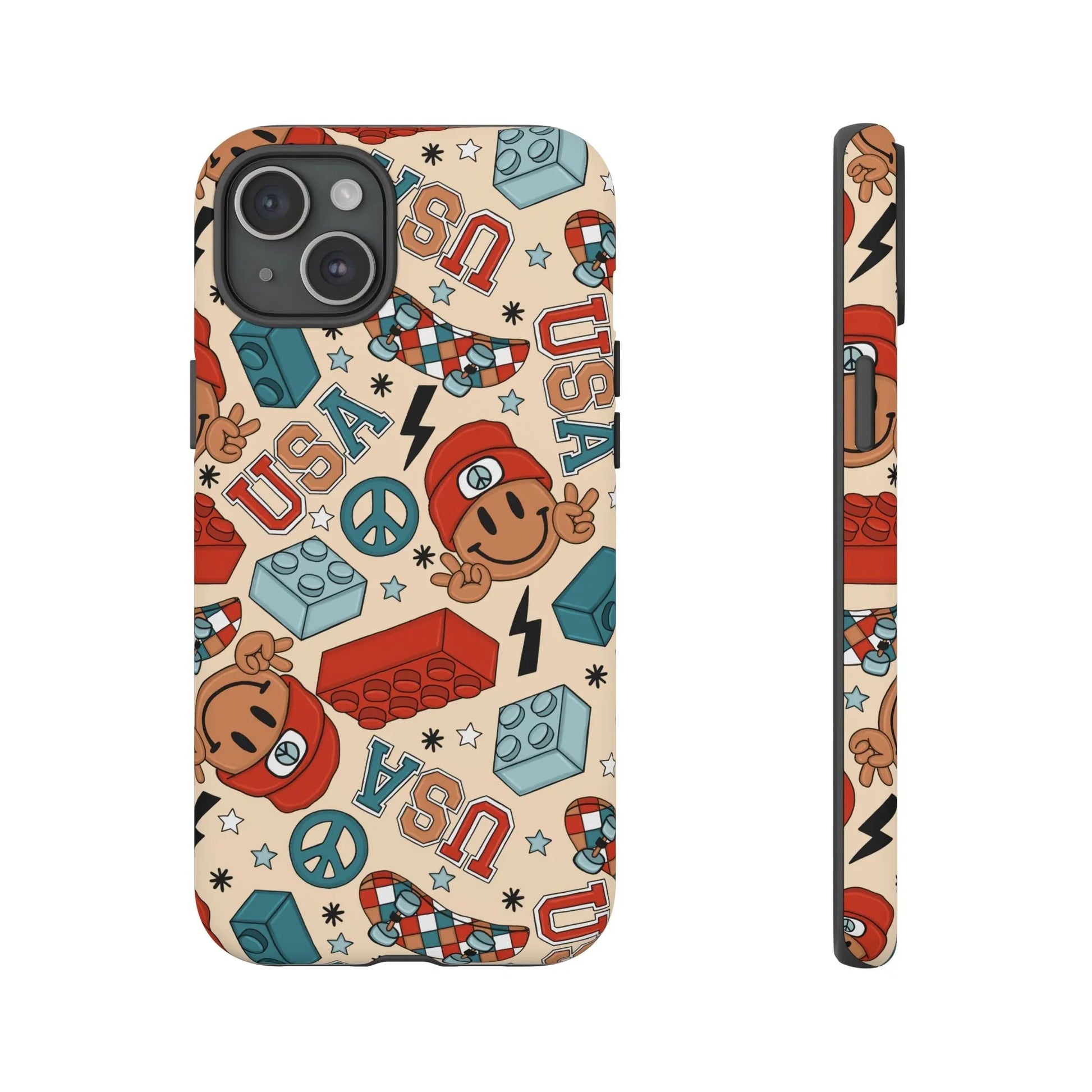 Smiles & Stripes iPhone Case - 15 Plus / Matte - Phone