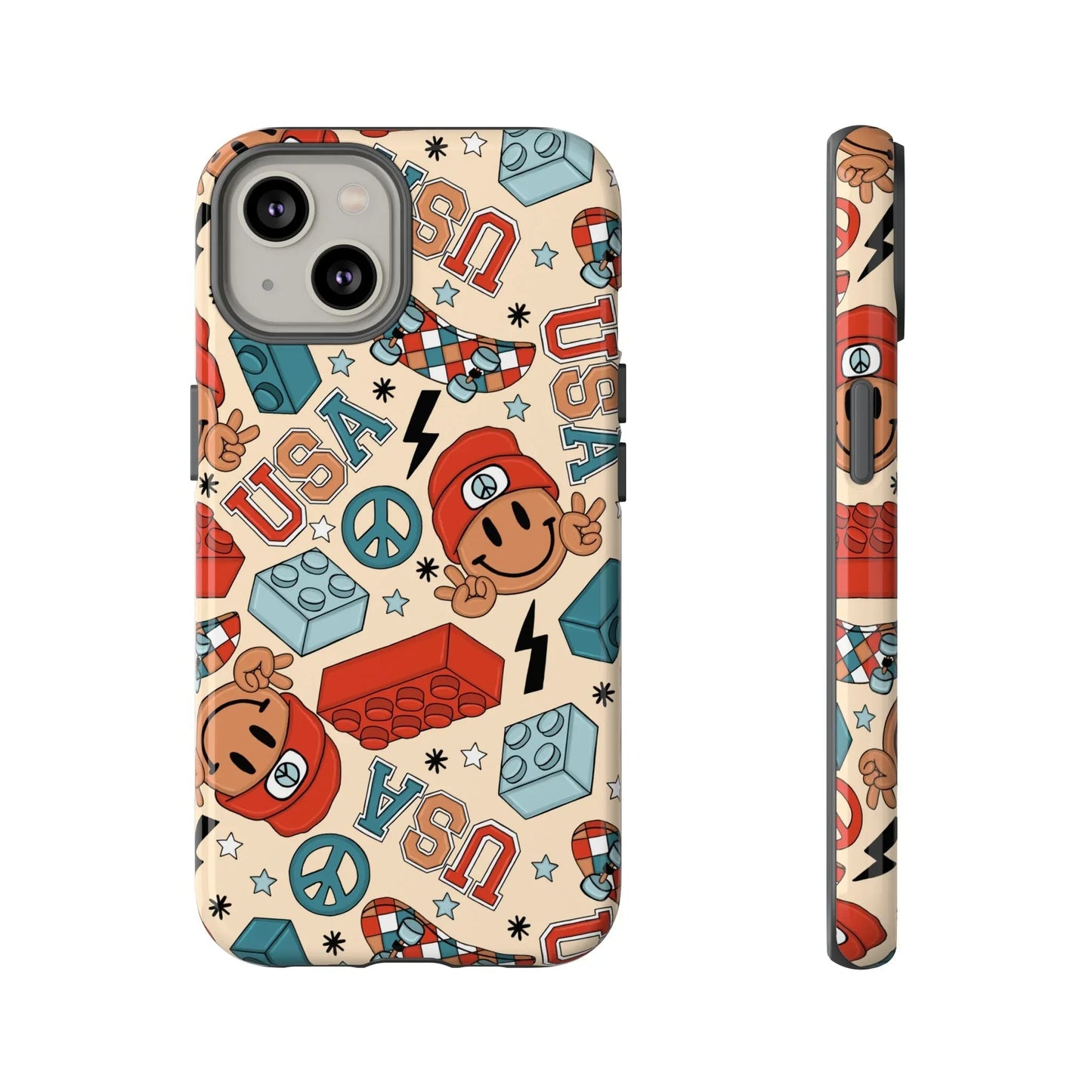 Smiles & Stripes iPhone Case - 14 / Glossy - Phone