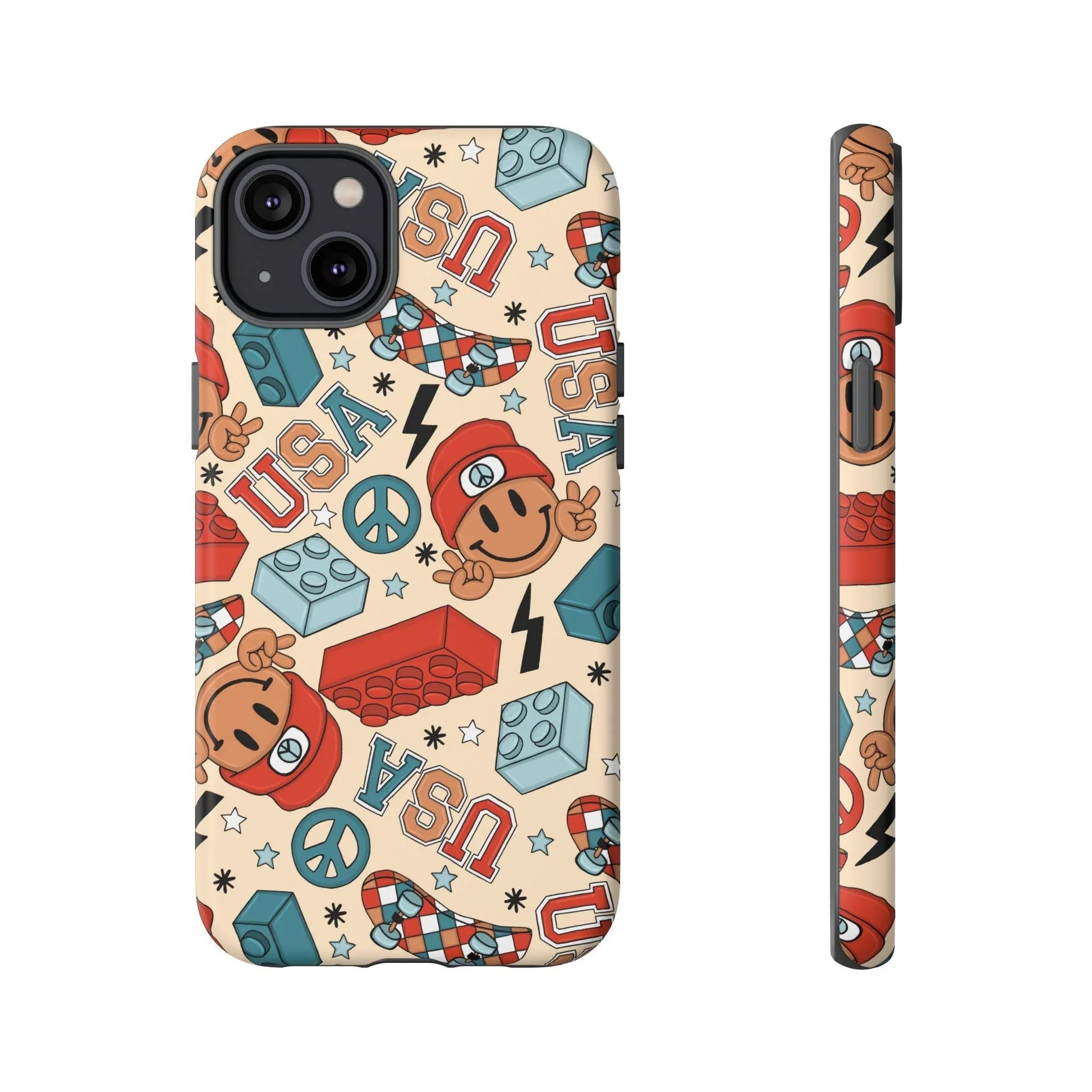 Smiles & Stripes iPhone Case - 14 Plus / Matte - Phone