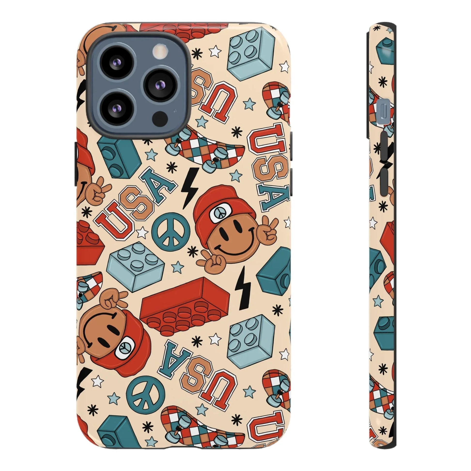 Smiles & Stripes iPhone Case - 13 Pro Max / Glossy - Phone